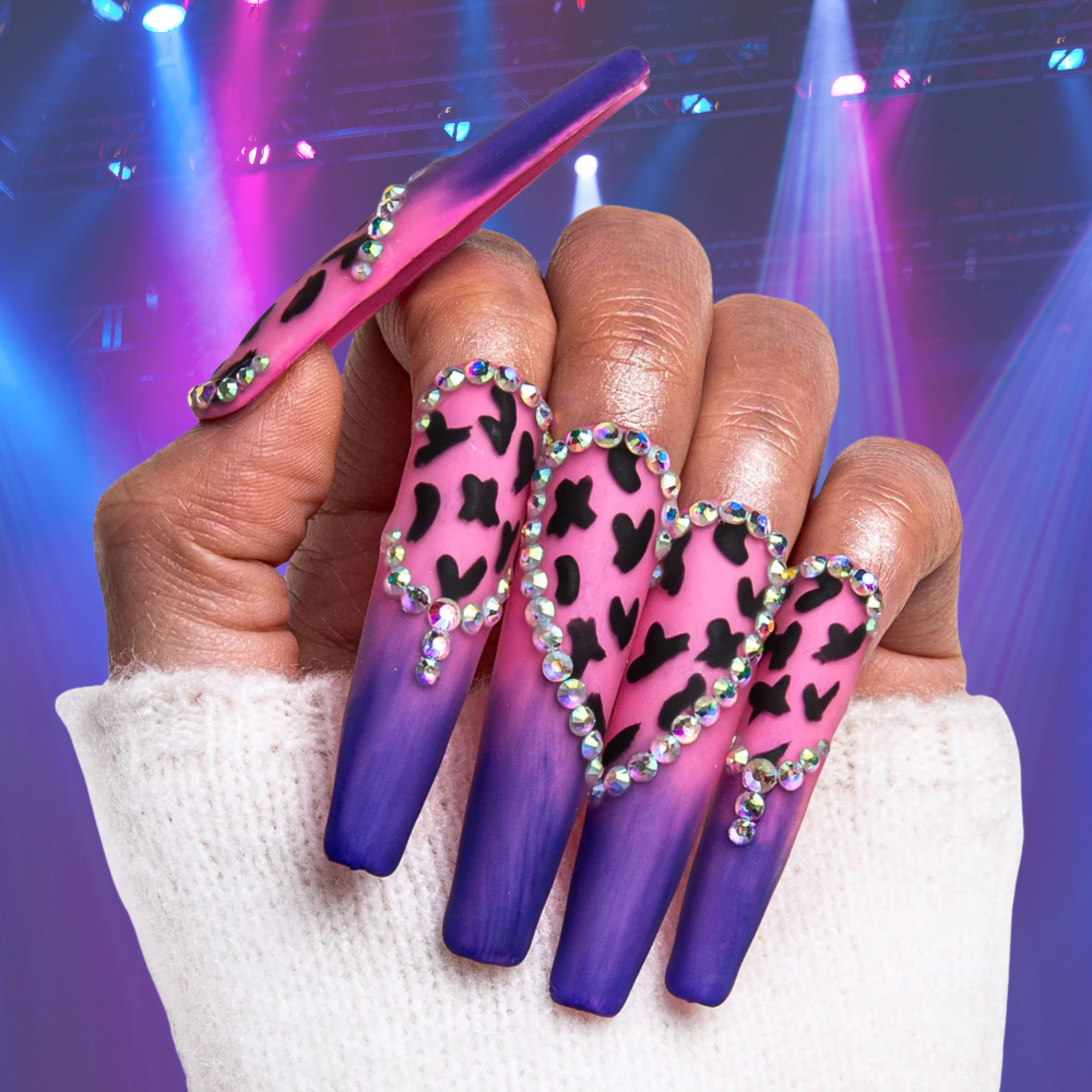 Boozy Lavender Handmade Nails H211