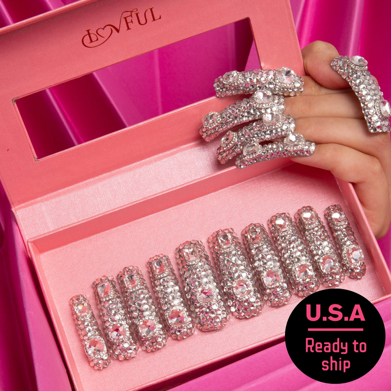 Silver Majesty Handmade Curve Nails H212 RTS