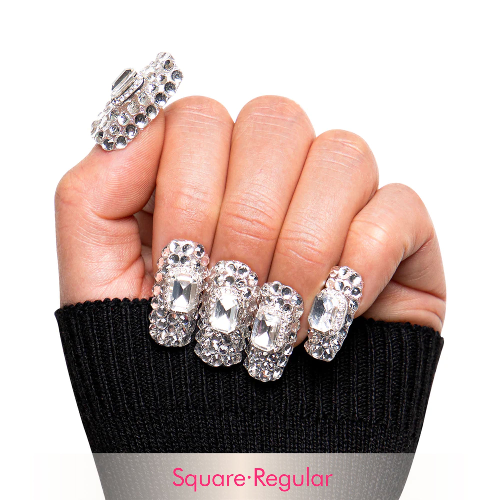 Silver Majesty Handmade Nails H212