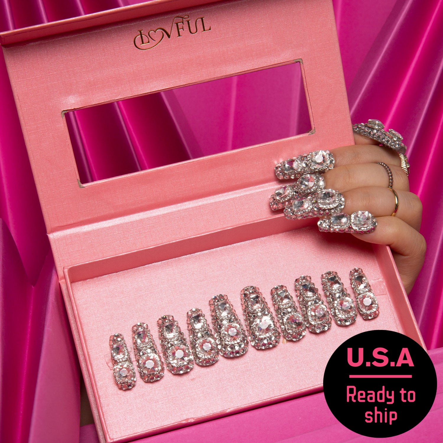 Silver Majesty Handmade Coffin Nails H212 RTS