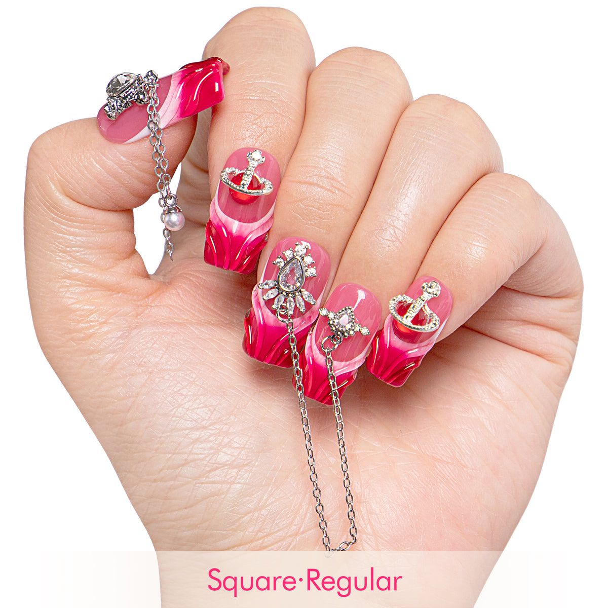 Pink Royal Handmade Nails H215
