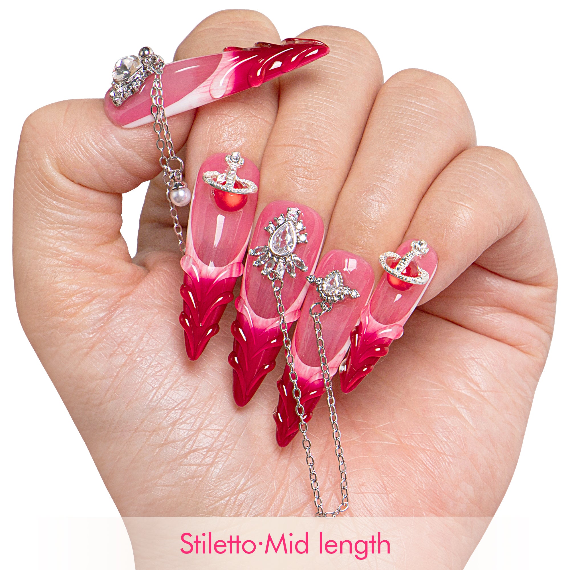 Pink Royal Handmade Nails H215
