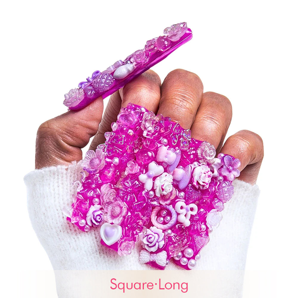 Purple Glow Magic Handmade Nails GLOW IN THE DARK H221