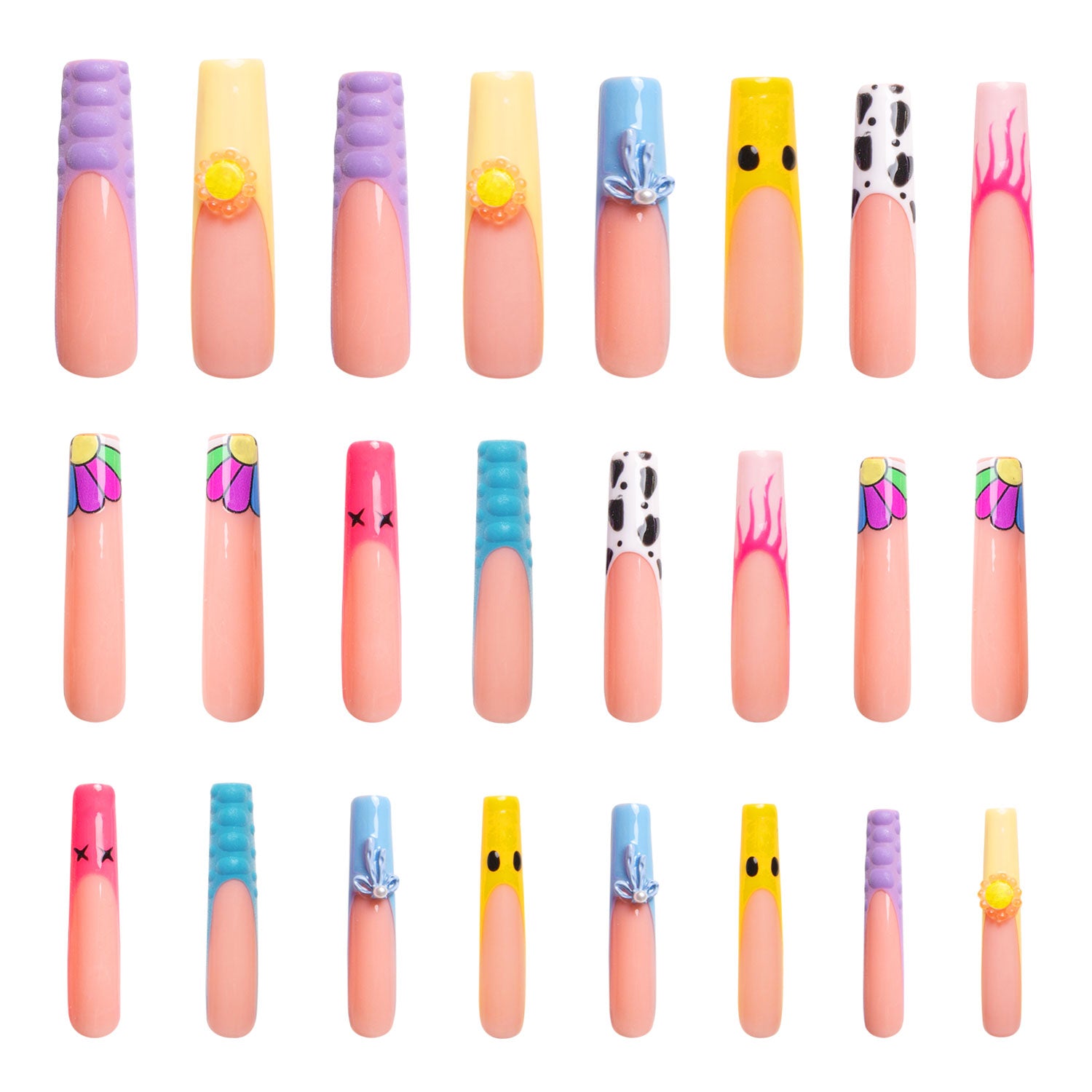 Sunny Pop Handmade Nails 24pcs H222