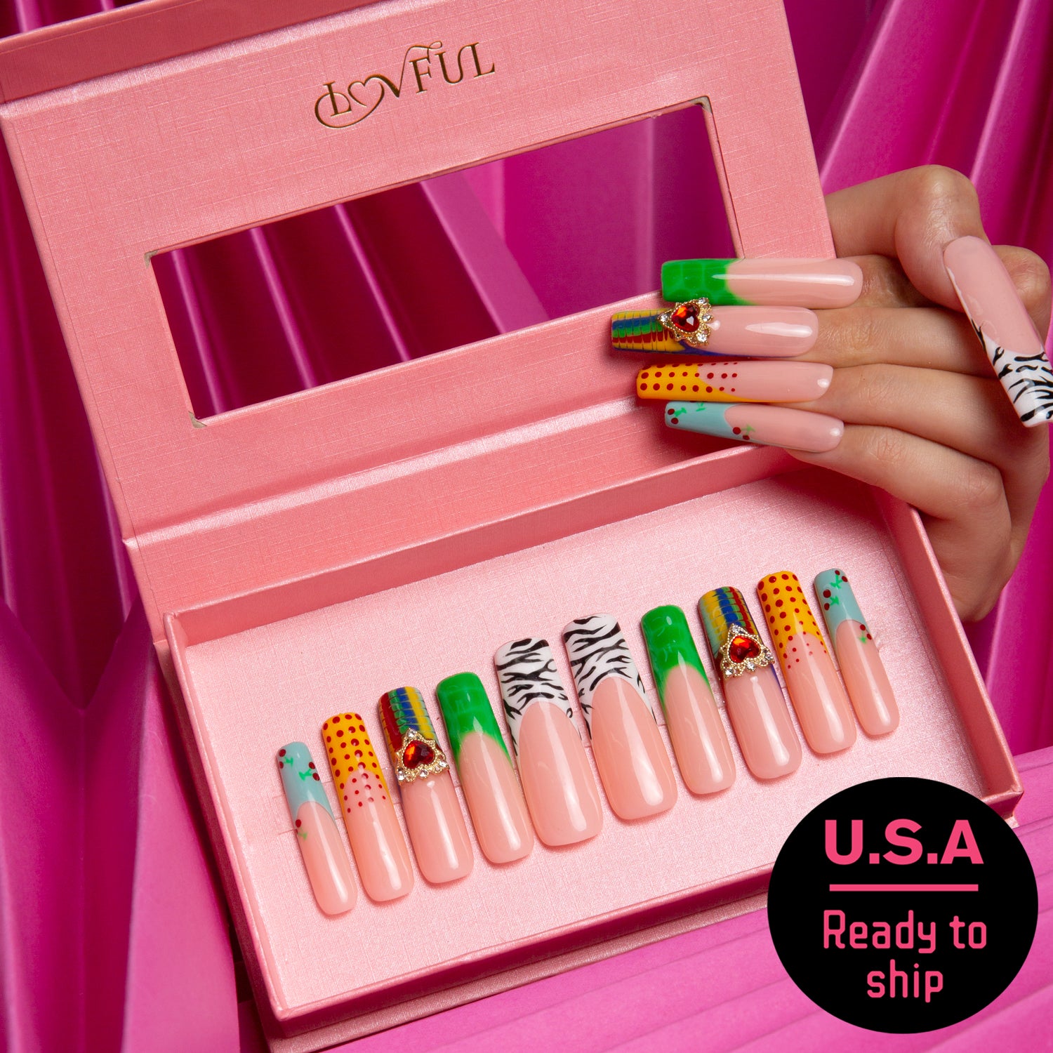 The Wonderful Meadow Handmade Square Nails H224 RTS