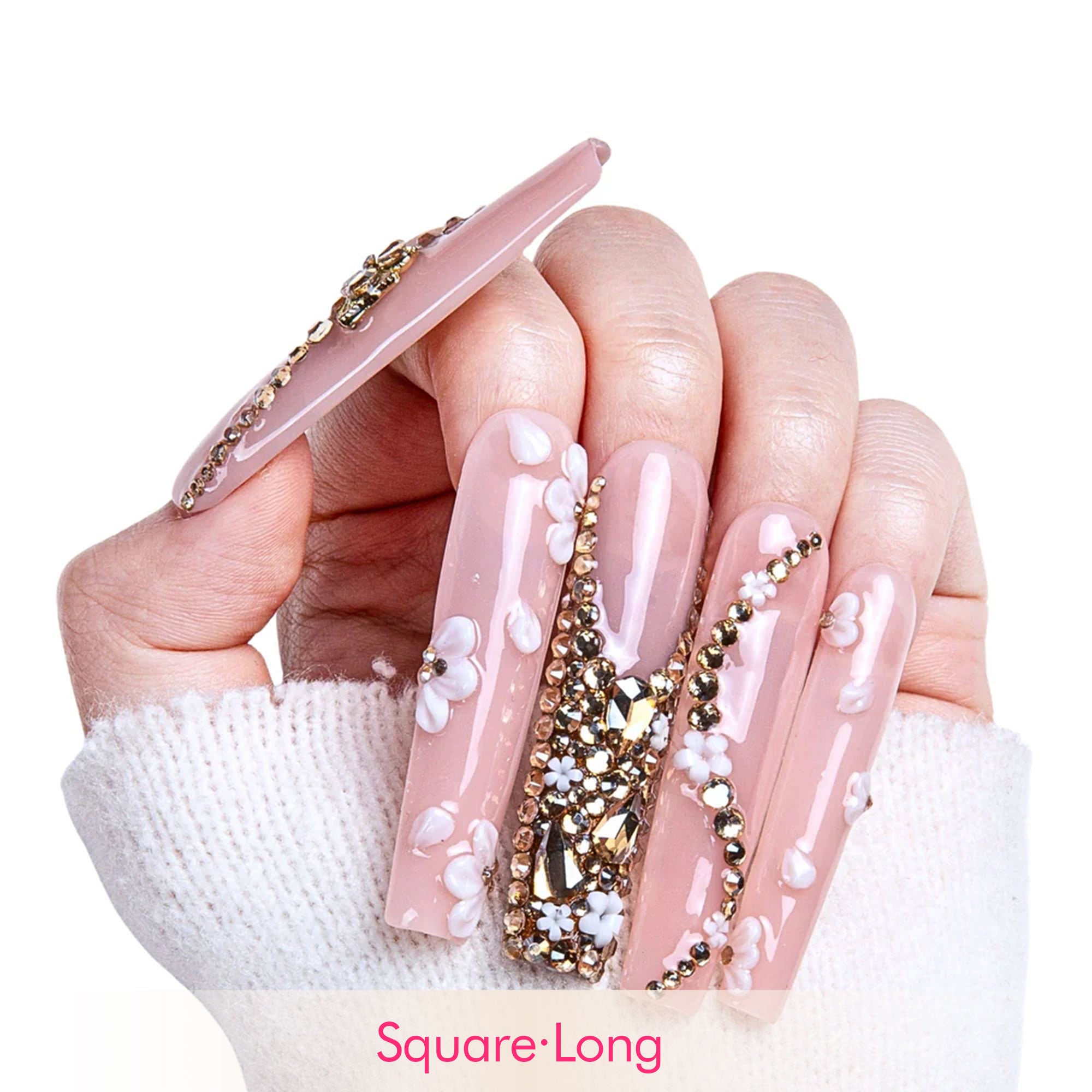Blush Bloom Handmade Nails H228