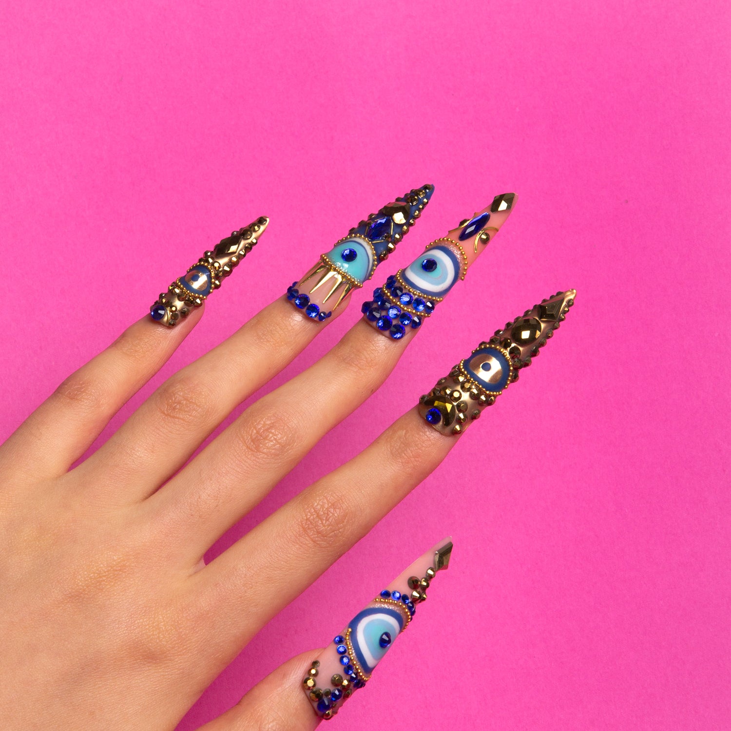 Spiritual Beacon Handmade Stiletto Nails H234 RTS