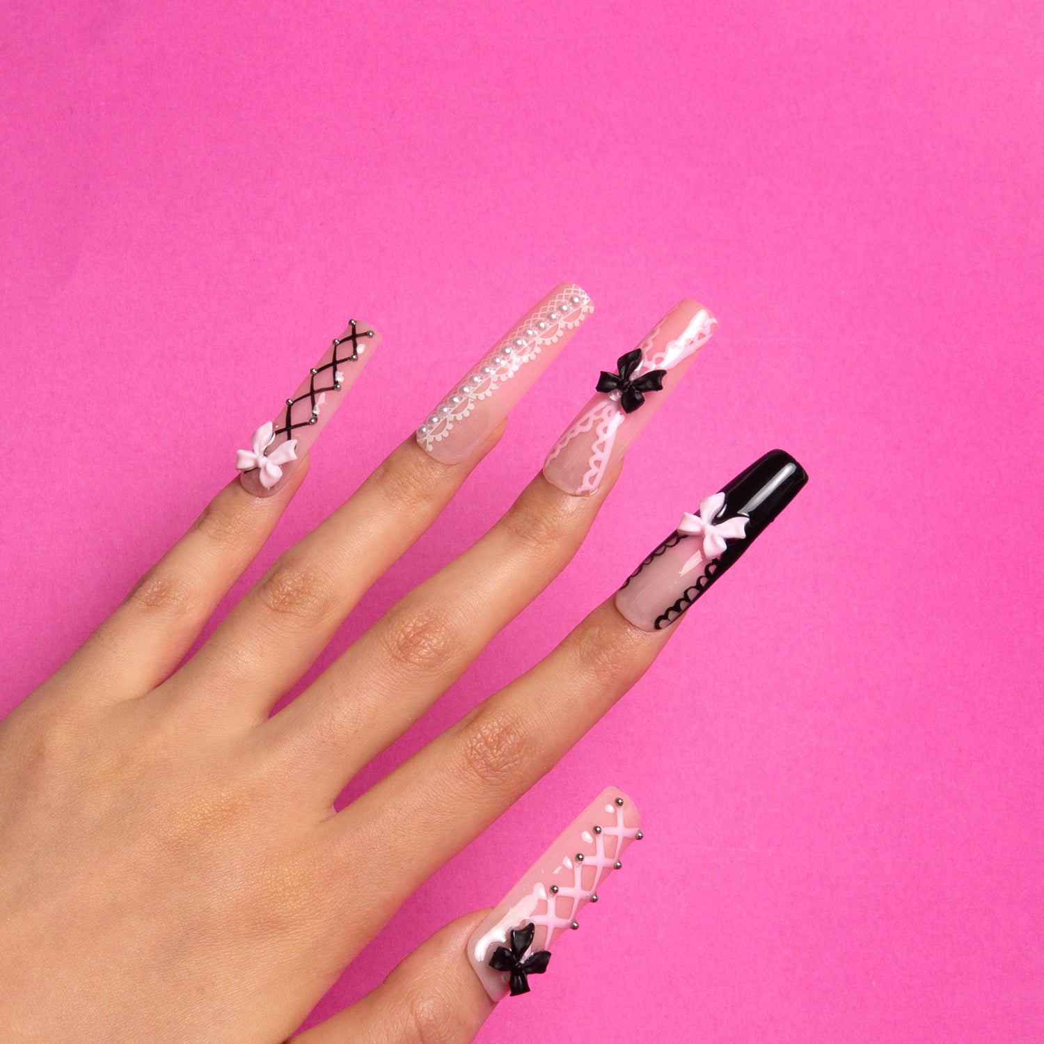 Ballerina Handmade Square Nails H237 RTS