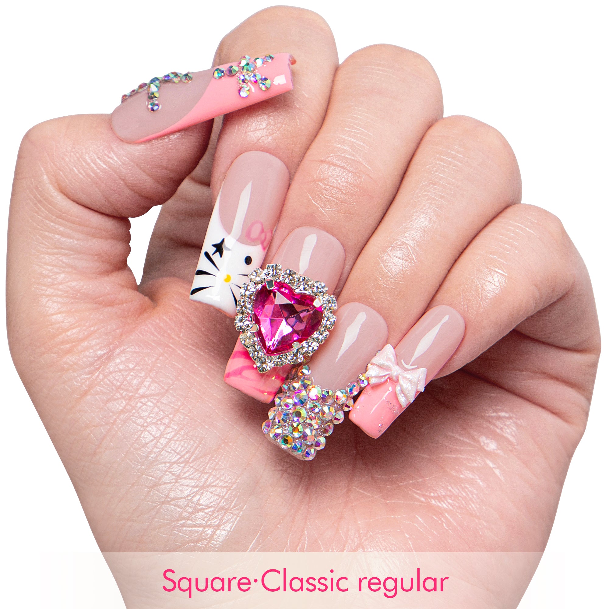 Rocking Heartbeat Handmade Nails H257