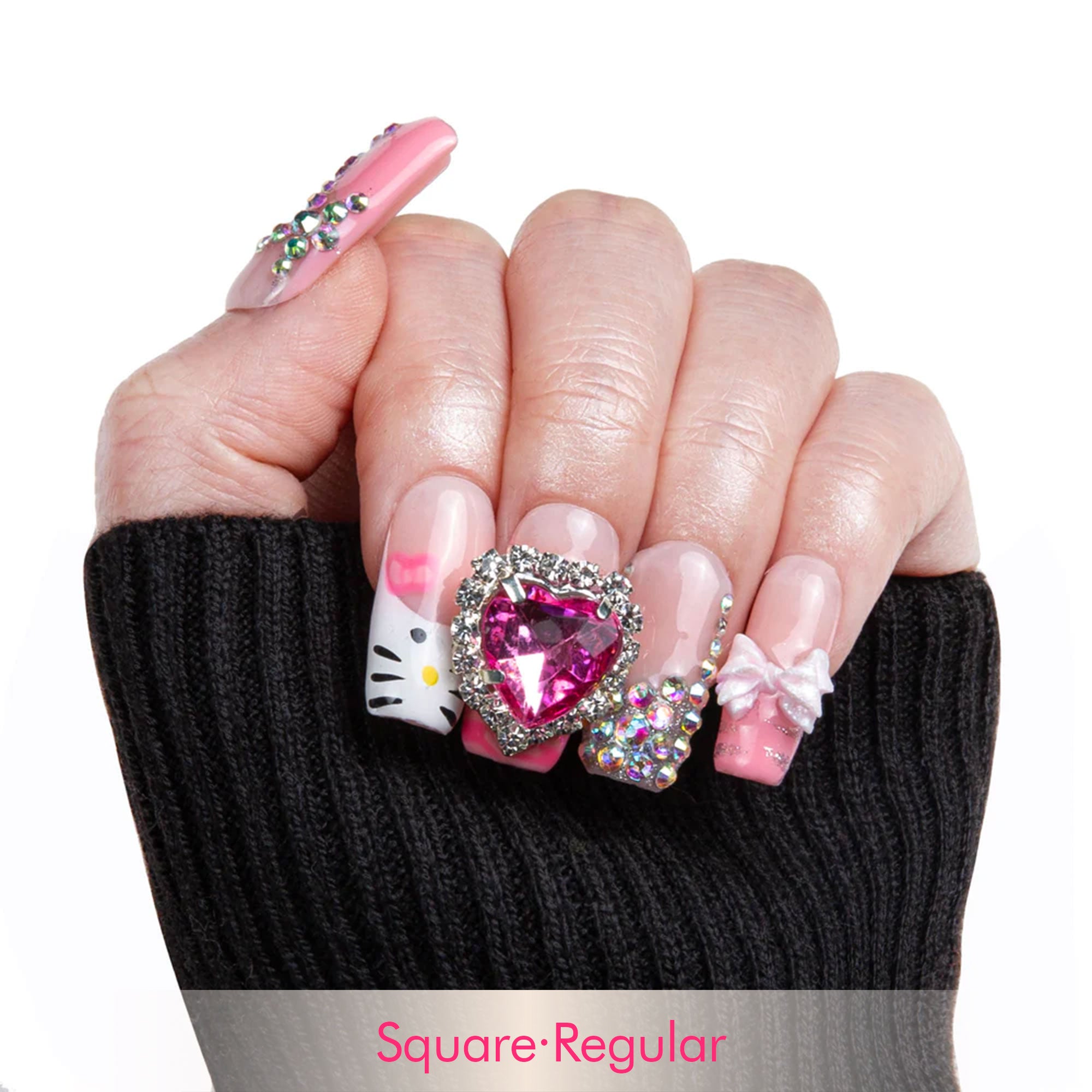 Rocking Heartbeat Handmade Nails H257
