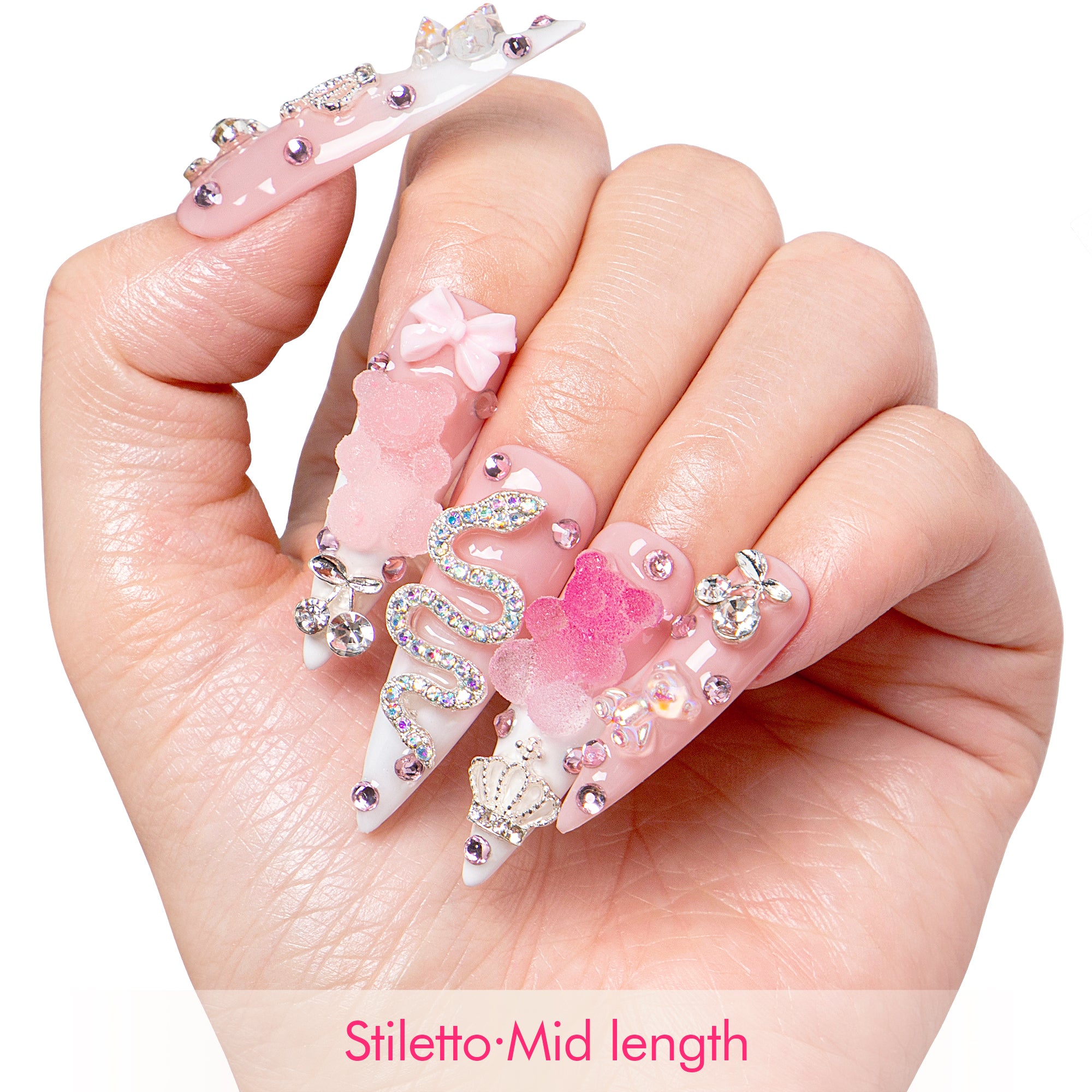 Gummy Bear Glam Handmade Nails H26