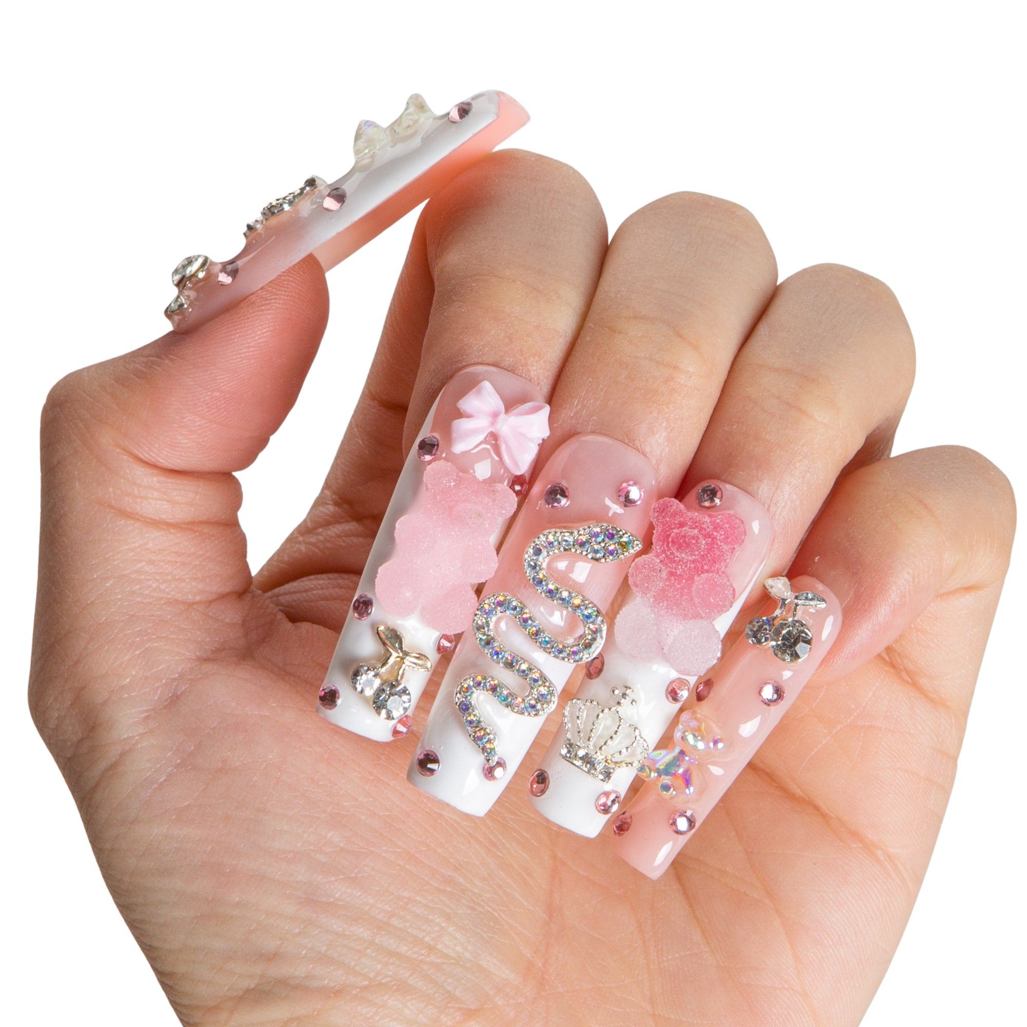 Gummy Bear Glam Handmade Nails H26