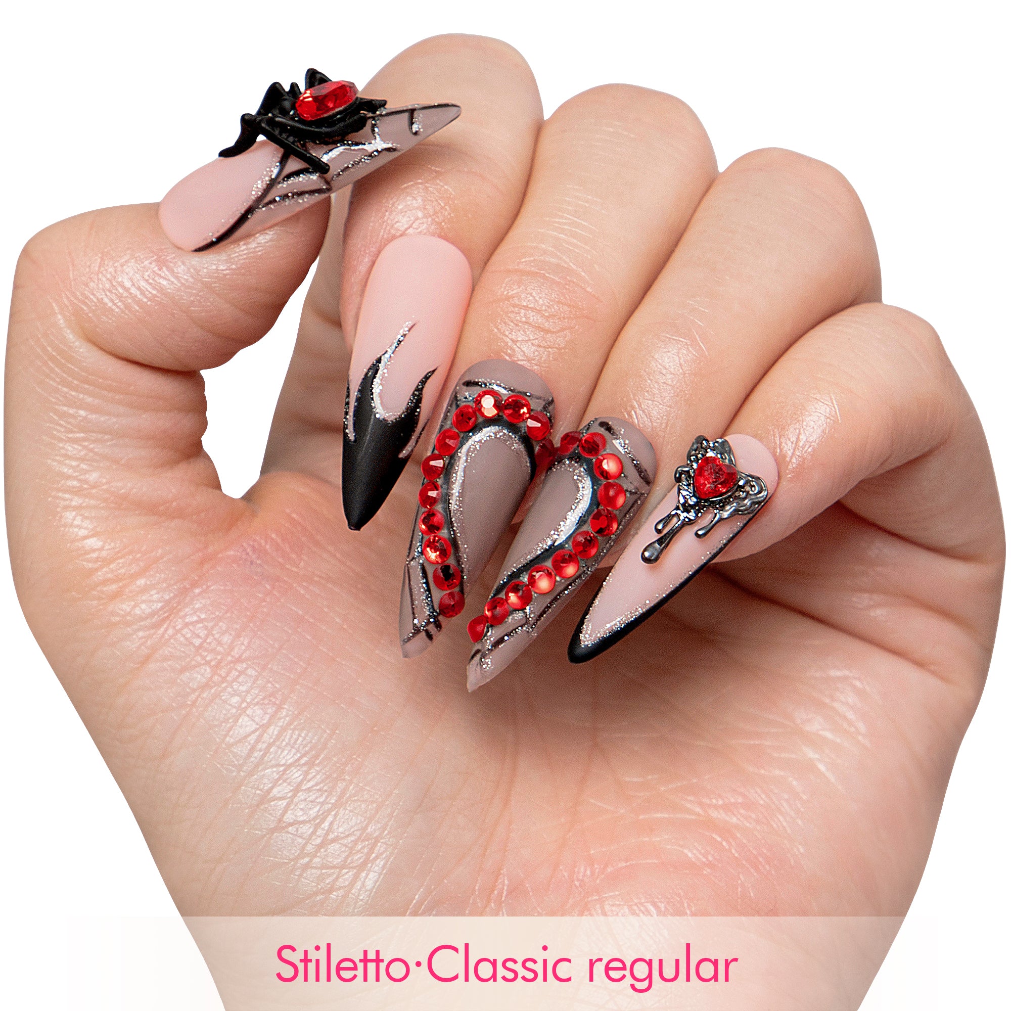 Midnight Spiderweb Handmade Nails H270