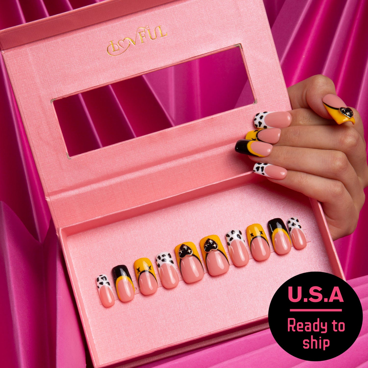 Smile Handmade Square Nails H29 RTS