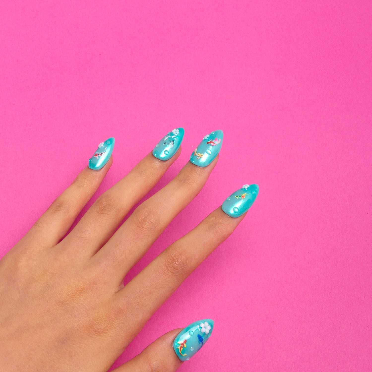Wishing Fountain Handmade Almond Nails H307 RTS