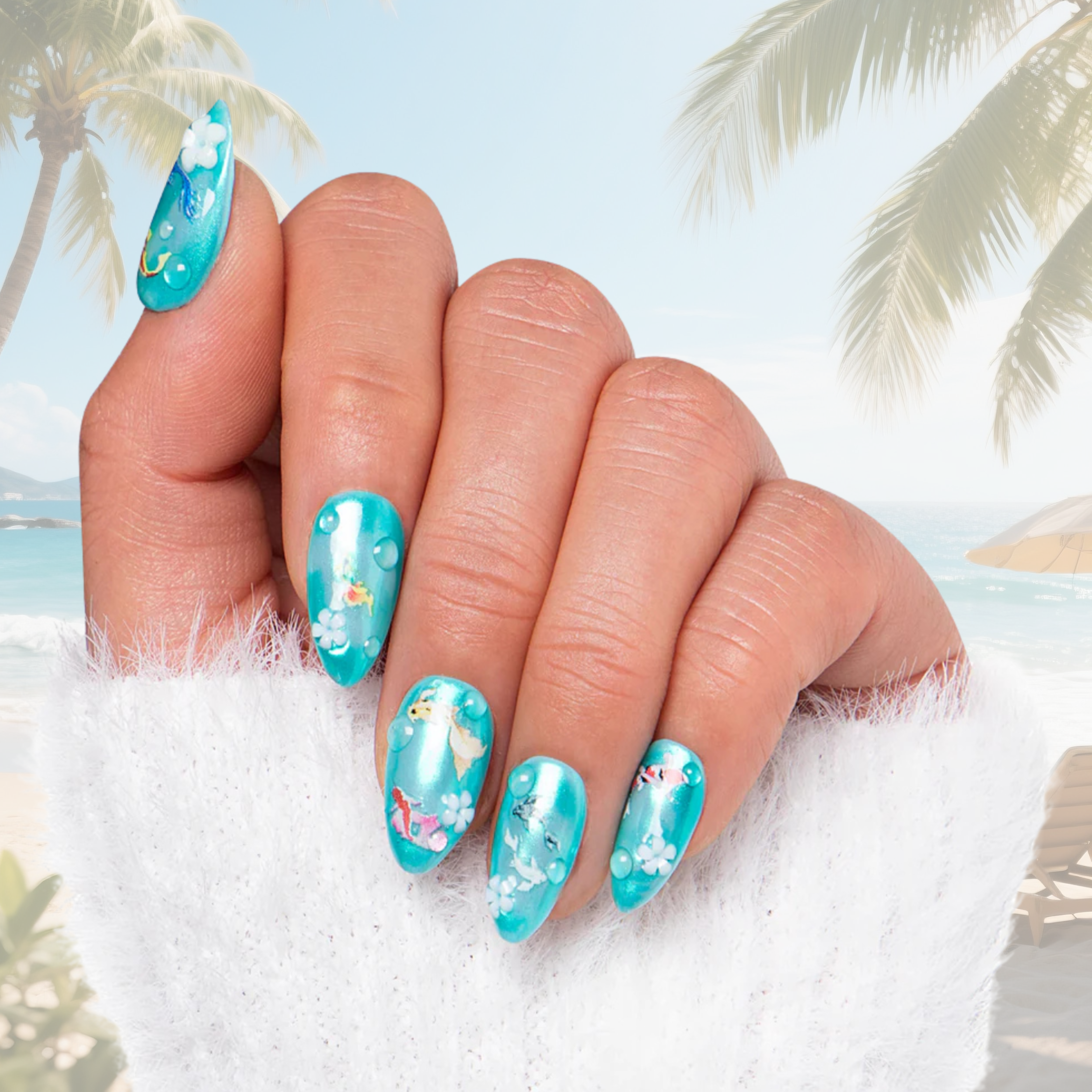 Wishing Fountain Handmade Nails H307