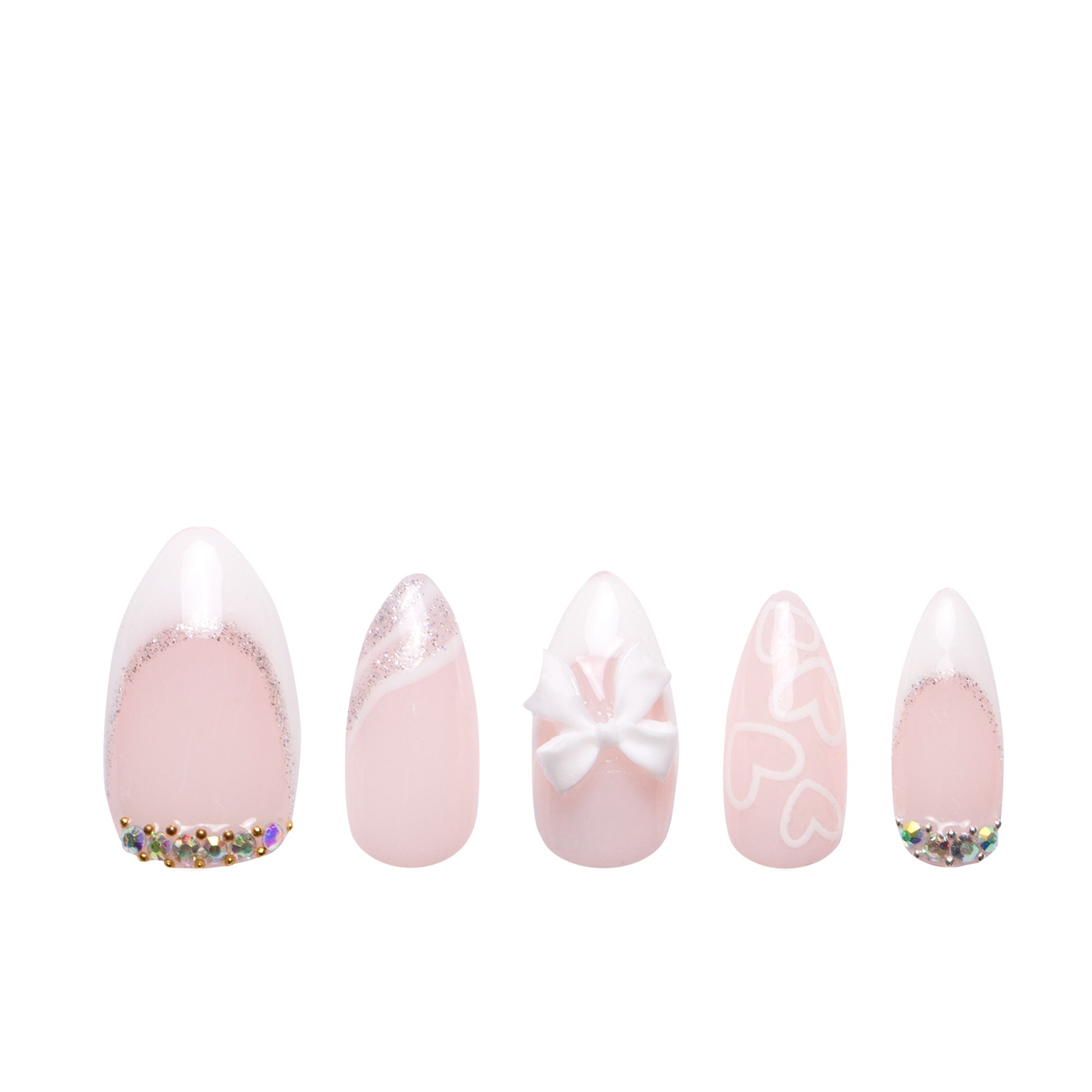 Silver Blanc Handmade Nails H309