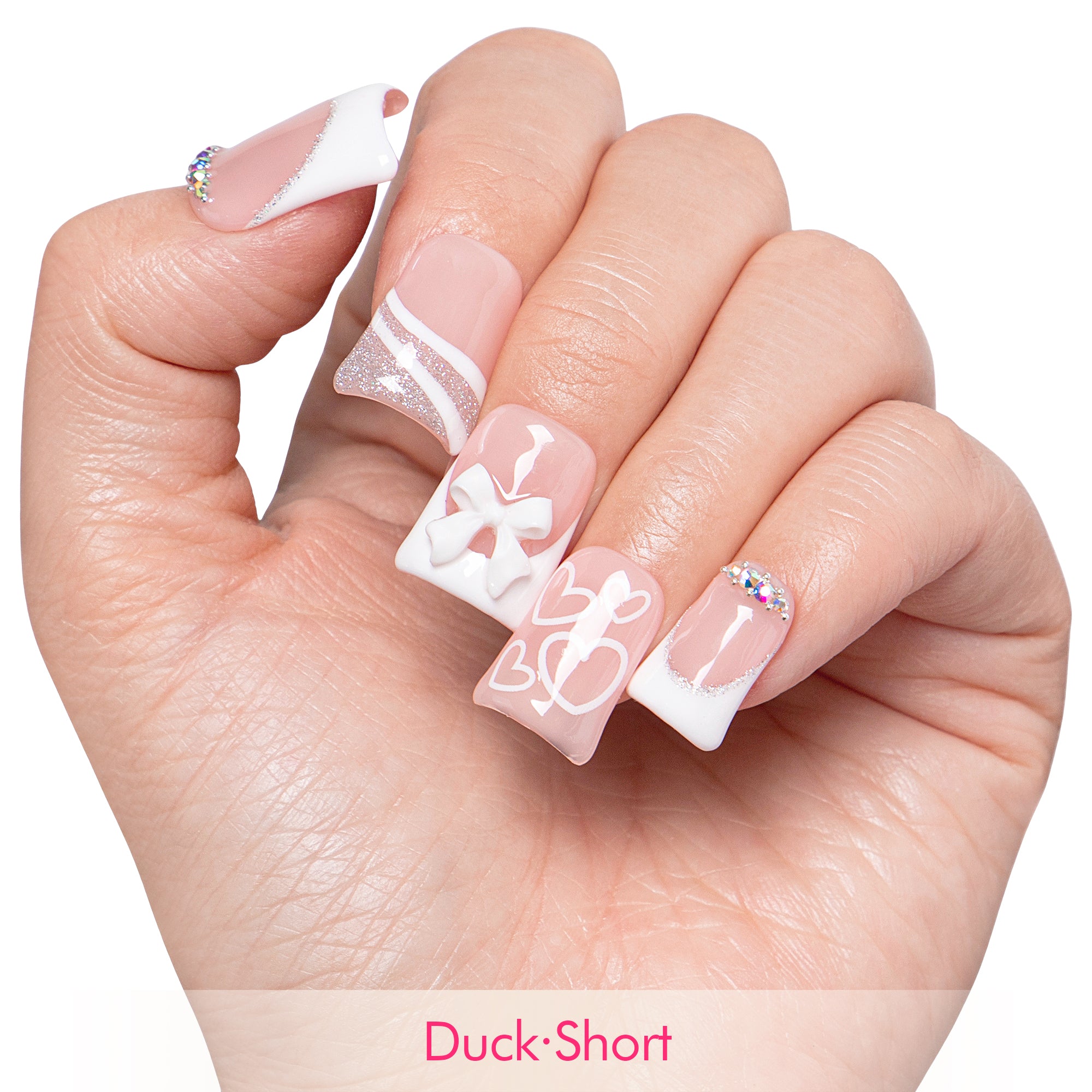 Silver Blanc Handmade Nails H309