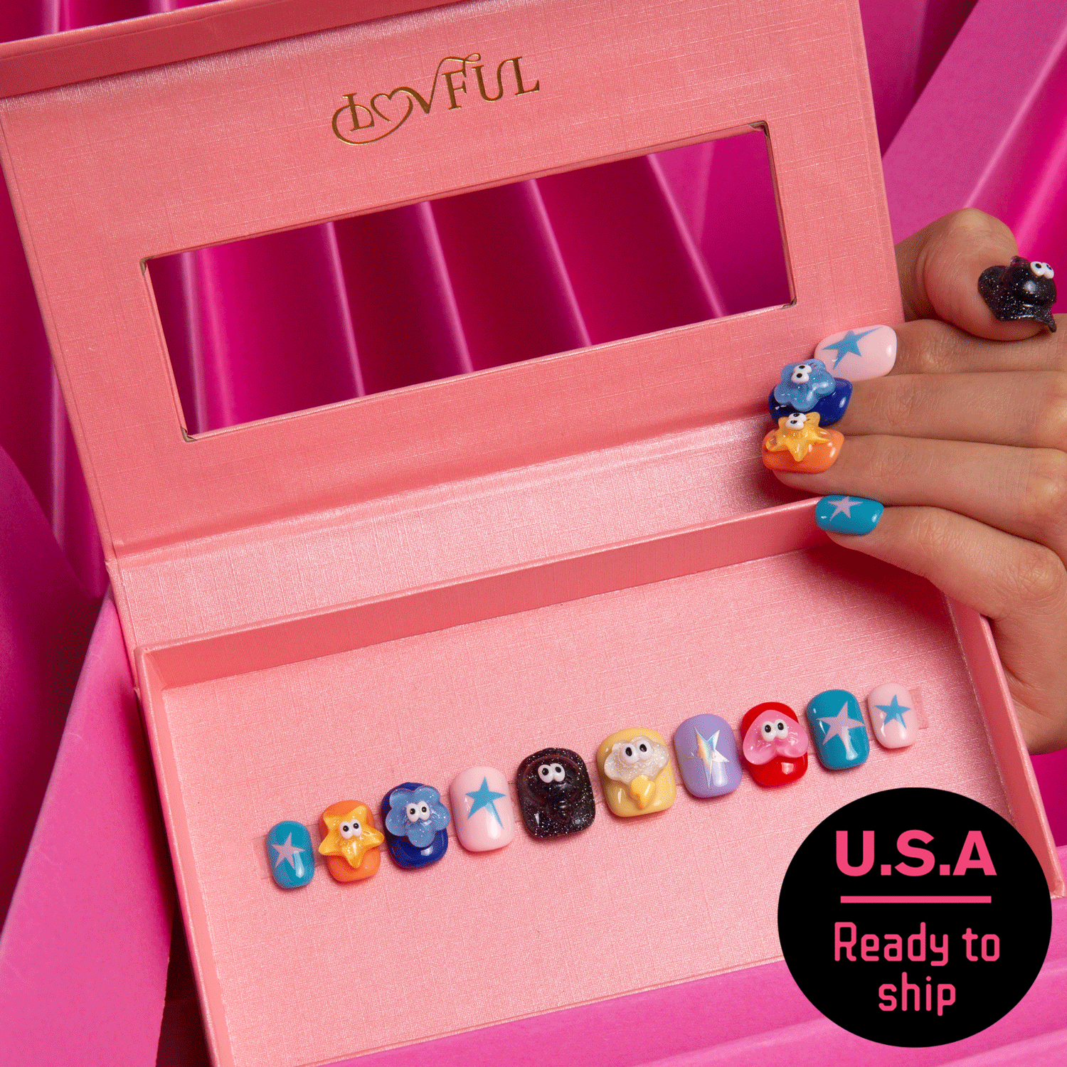 Monster Club Handmade Square Nails H314 RTS