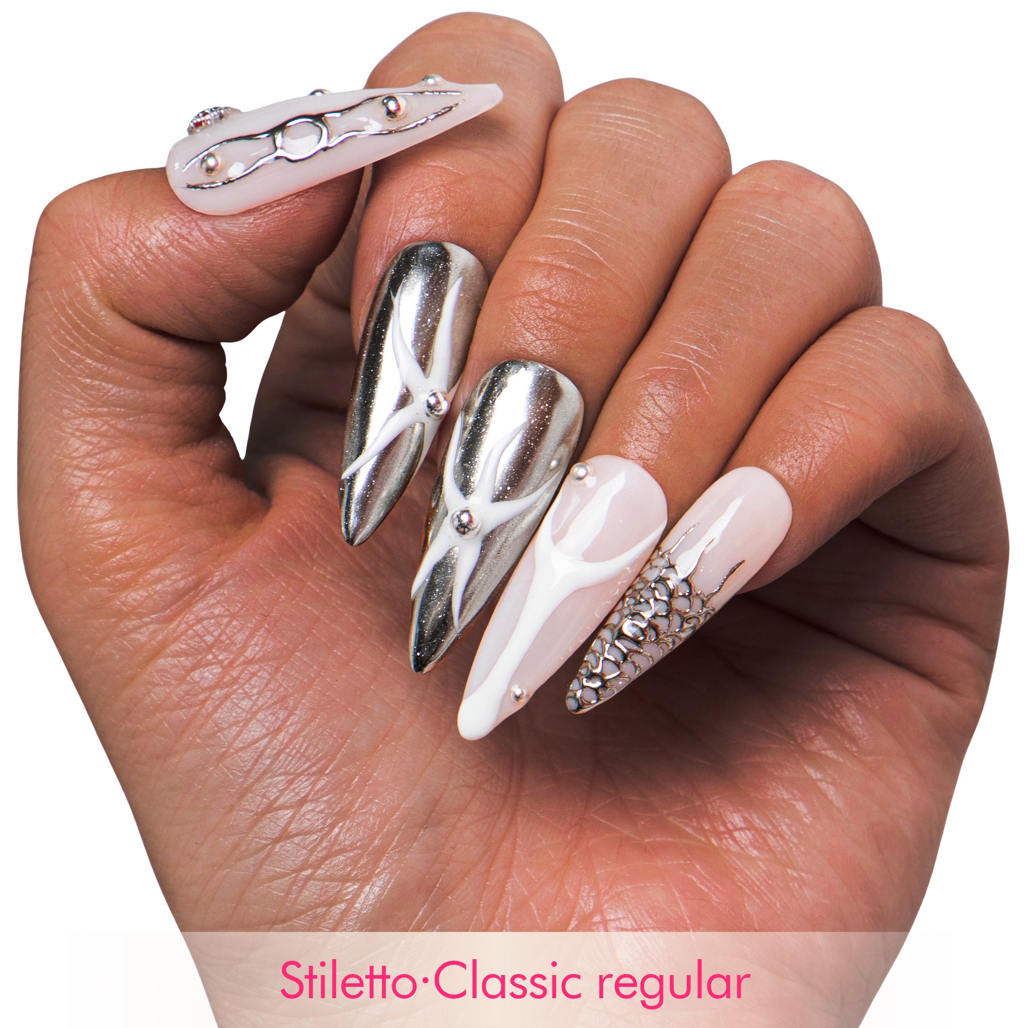 Frozen Star Handmade Nails H318