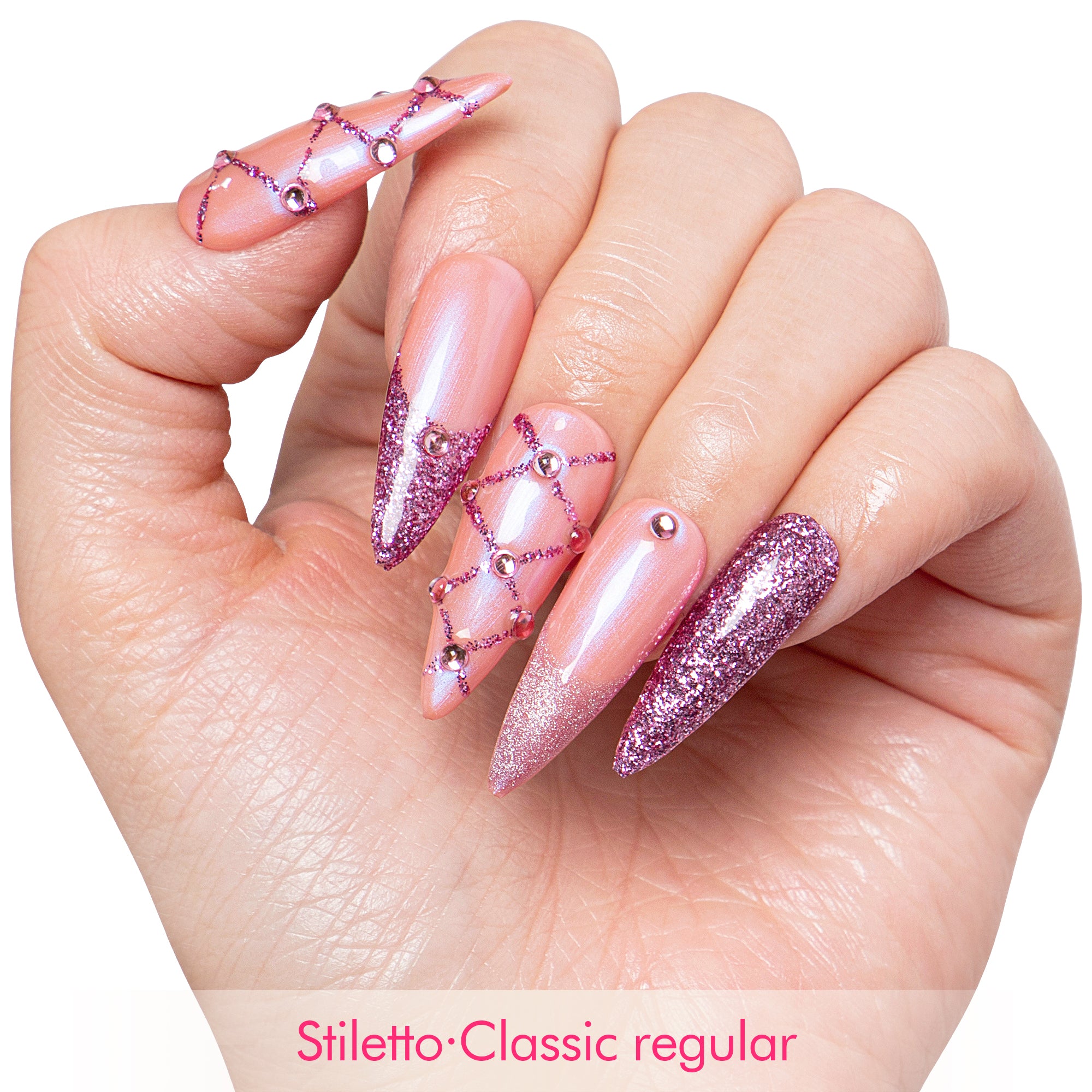 Pink Mermaid Handmade Nails H33
