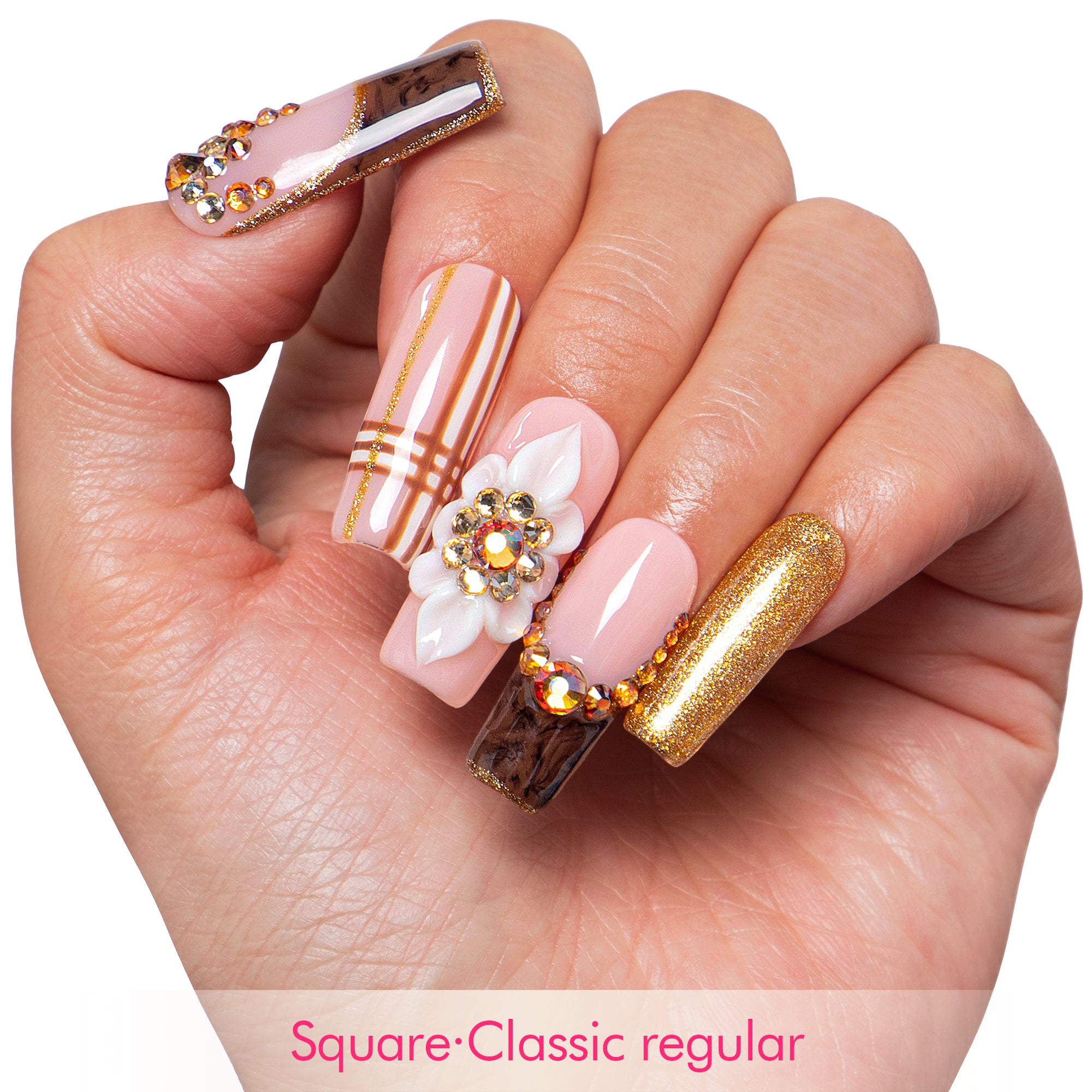 @Thatasiangirl2000 (Mulan) x Lovful Creator Collab Luxurious Autumn Harvest Nails H344