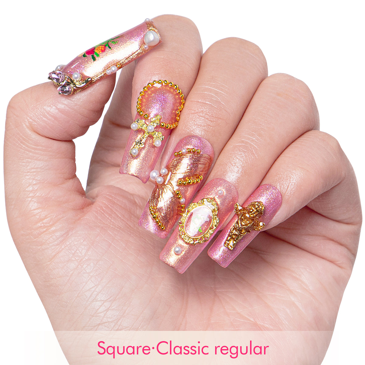 Vintage Rosé Handmade Nails H355