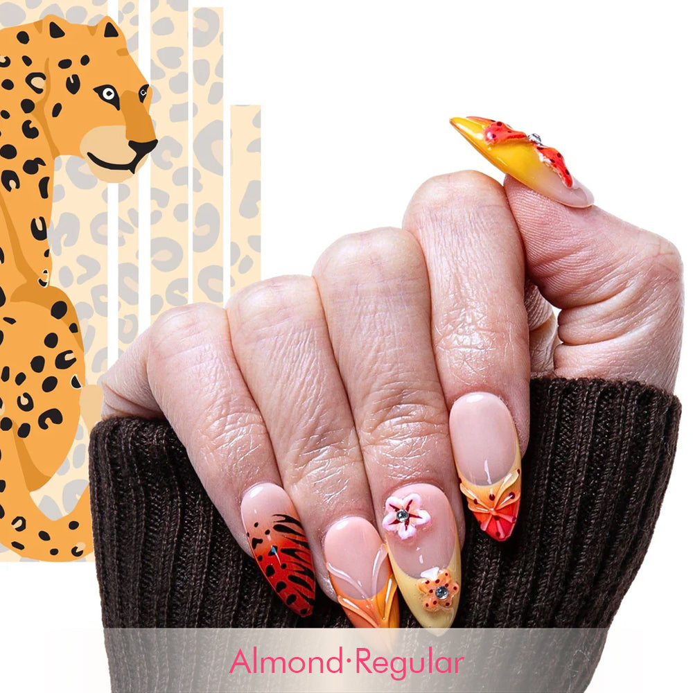 Savanna Flame Handmade Nails H362