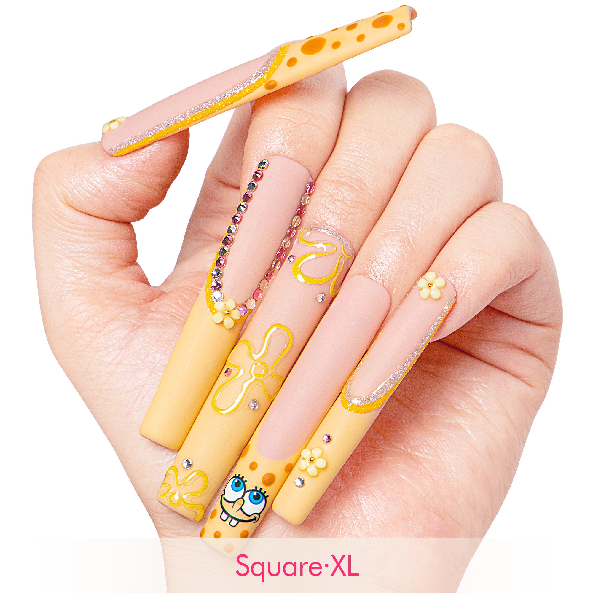Bikini Bottom Handmade Nails H363