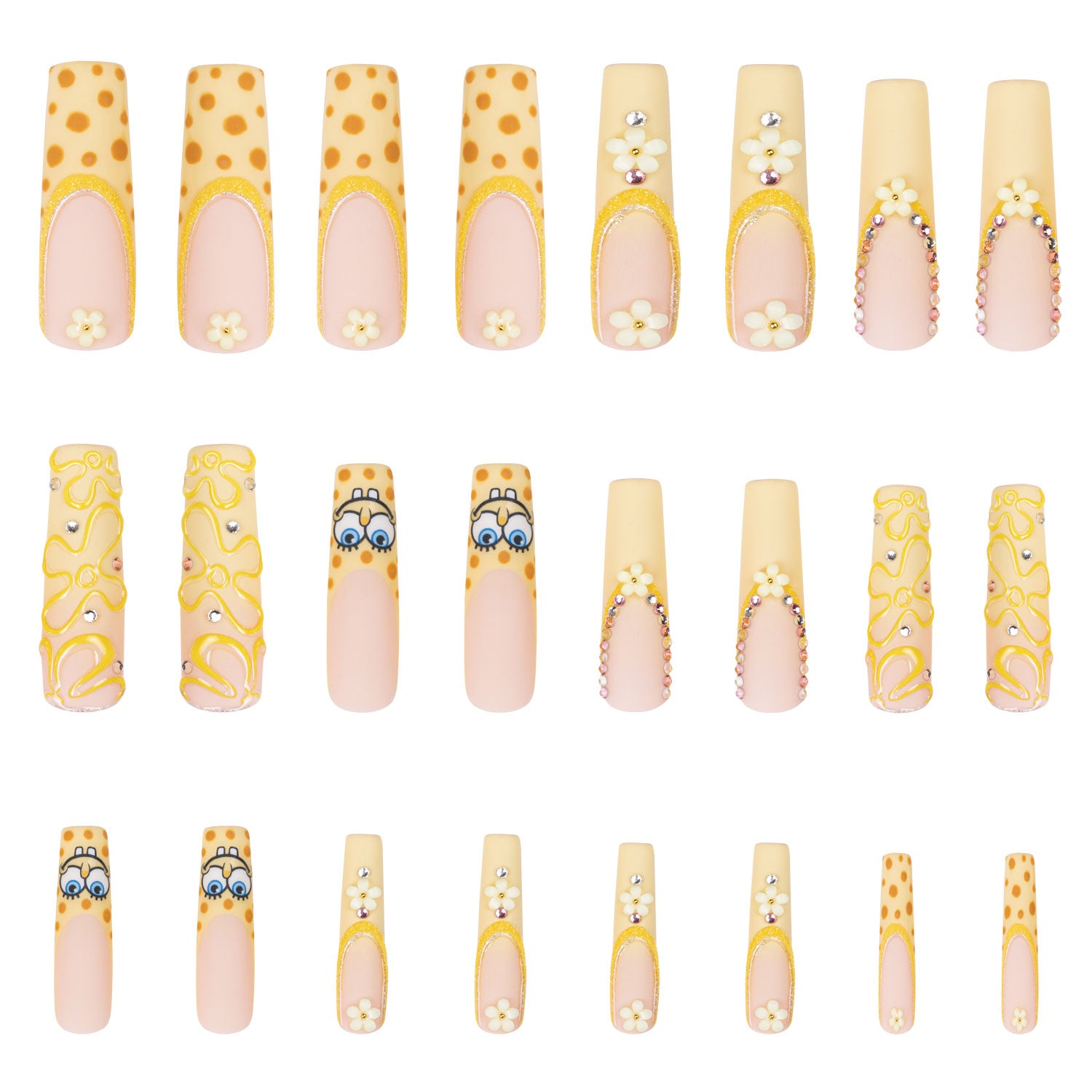 Bikini Bottom Handmade Nails 24pcs H363