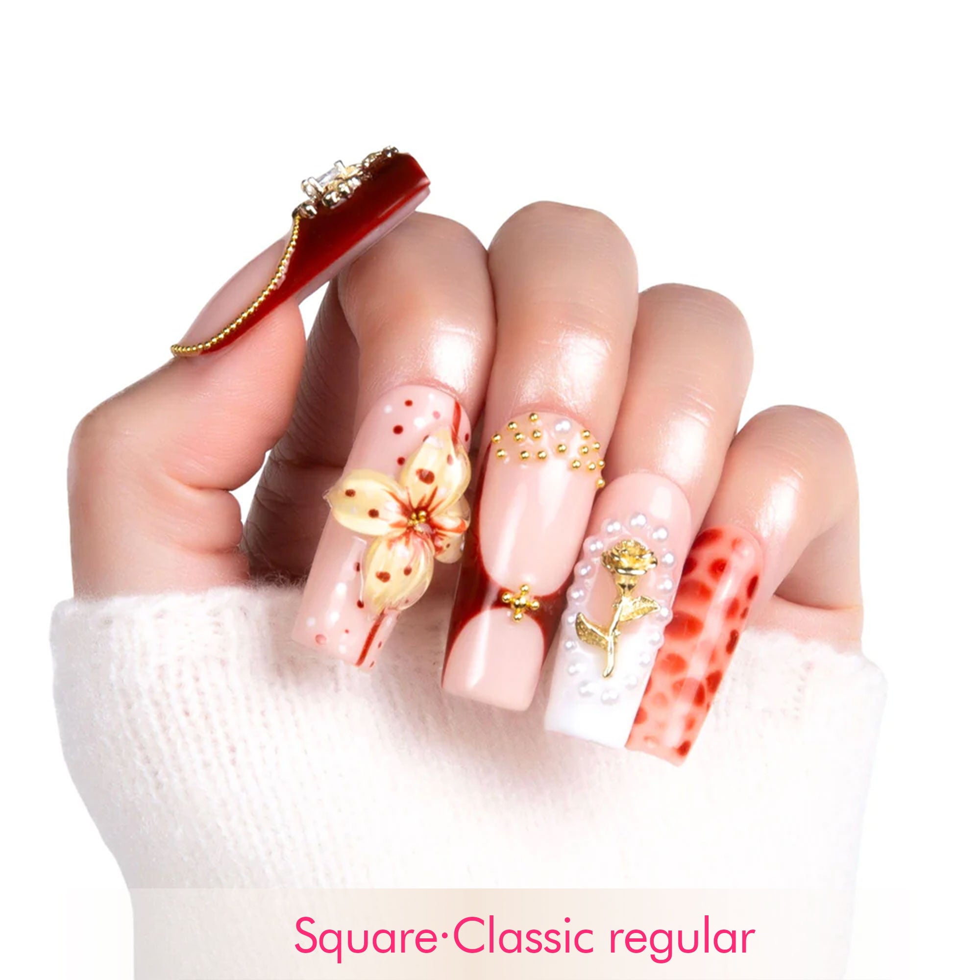 Vintage Boho Chic Handmade Nails H365
