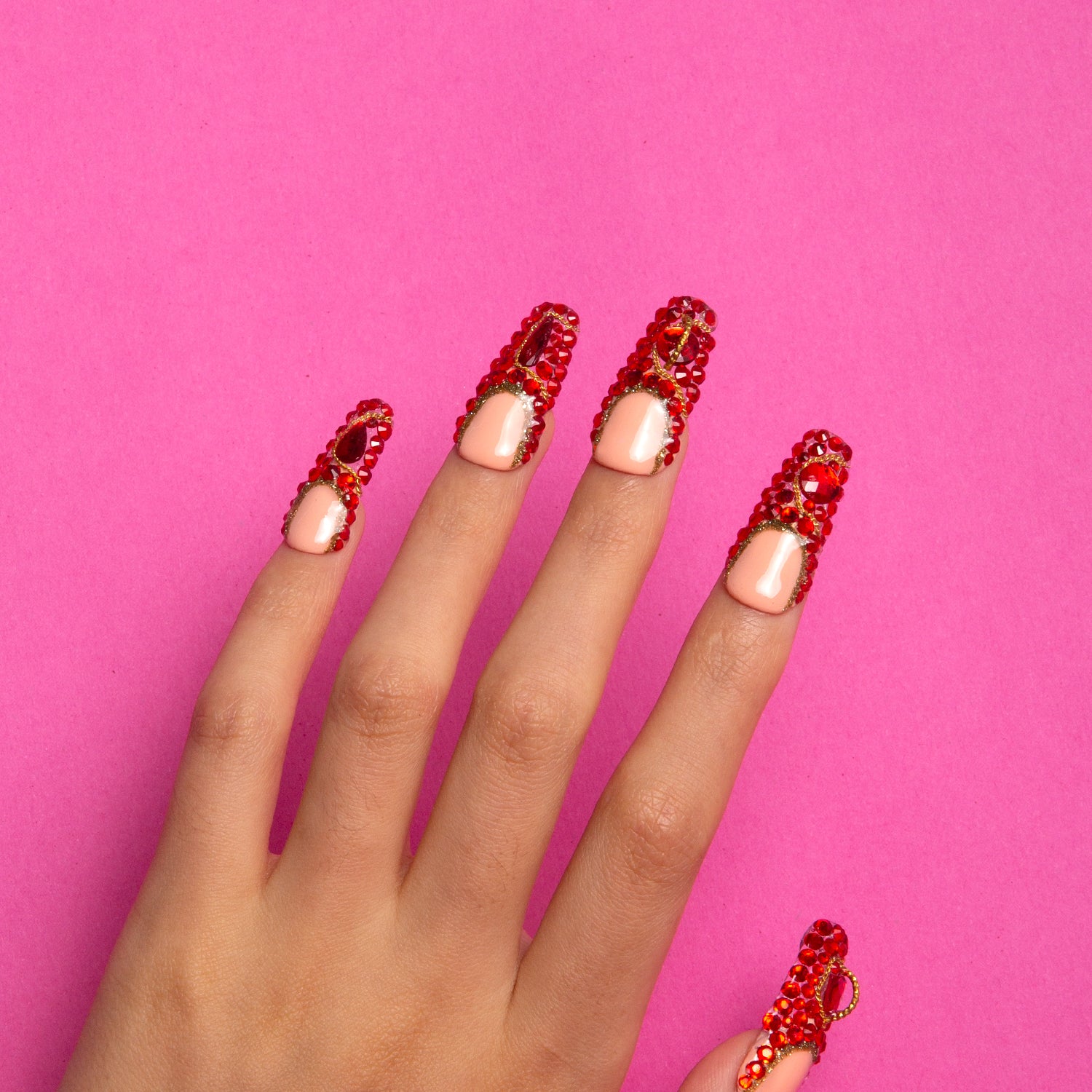 Flamingo Handmade Coffin Nails H37 RTS