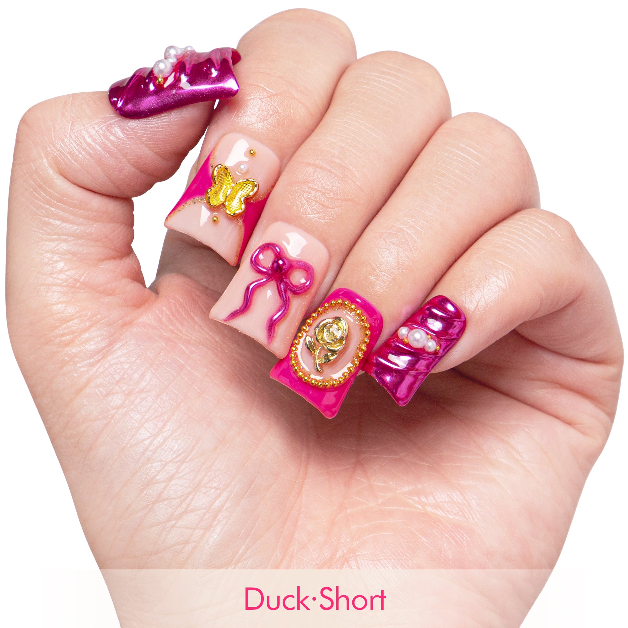 Fuchsia Wonderland Handmade Nails H373