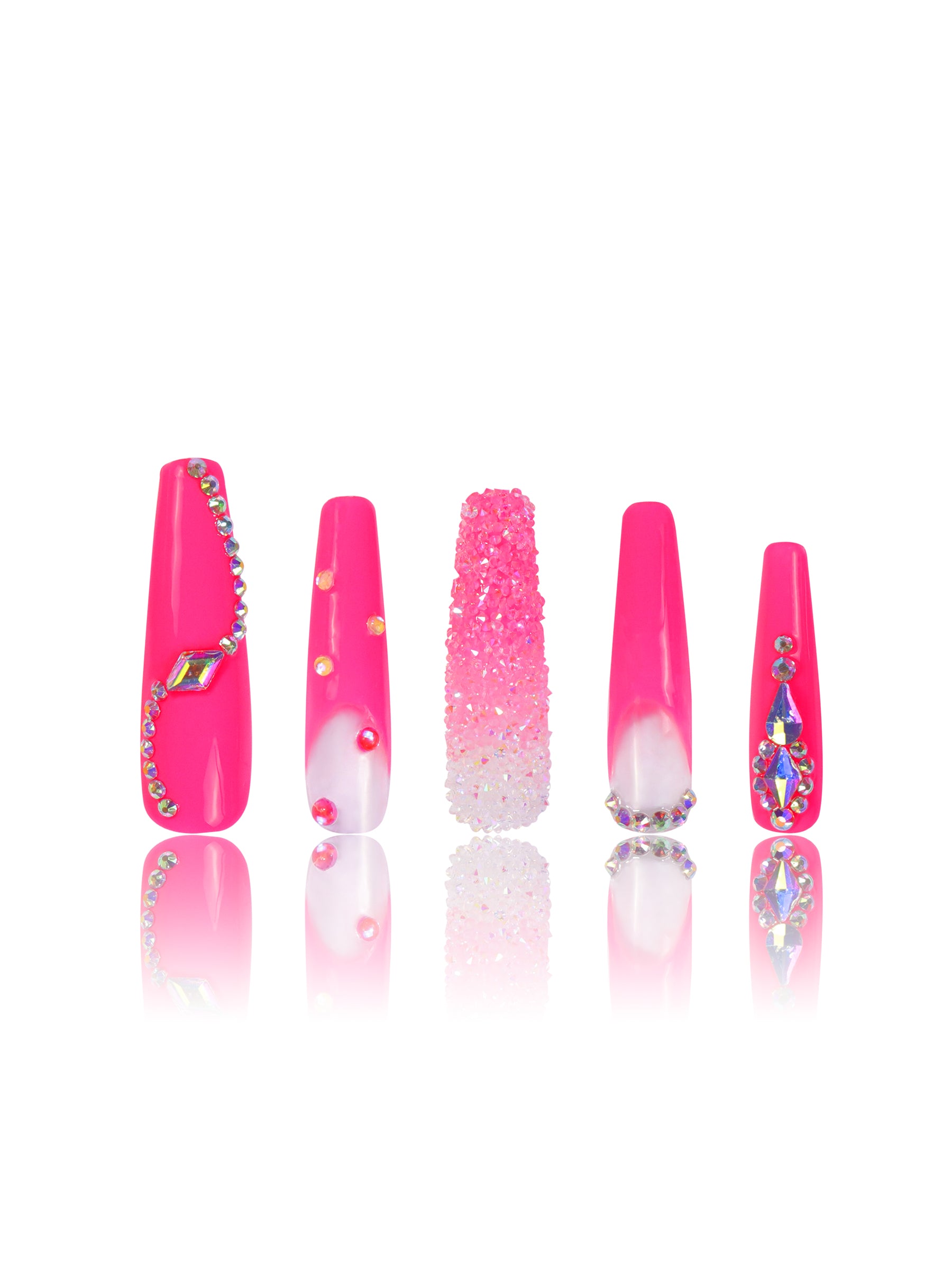 Pink Typhoon Handmade Coffin Nails H38 RTS