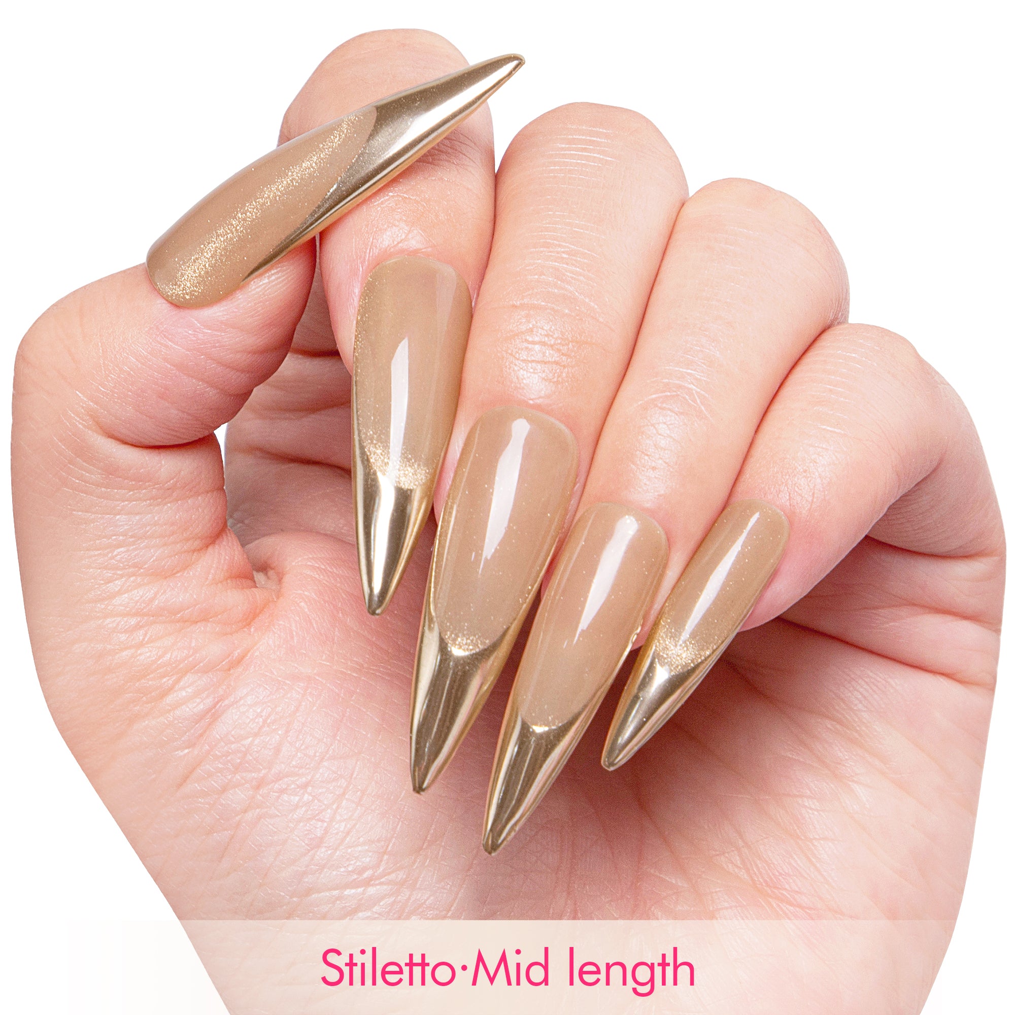 Golden Dusk Handmade Nails H409
