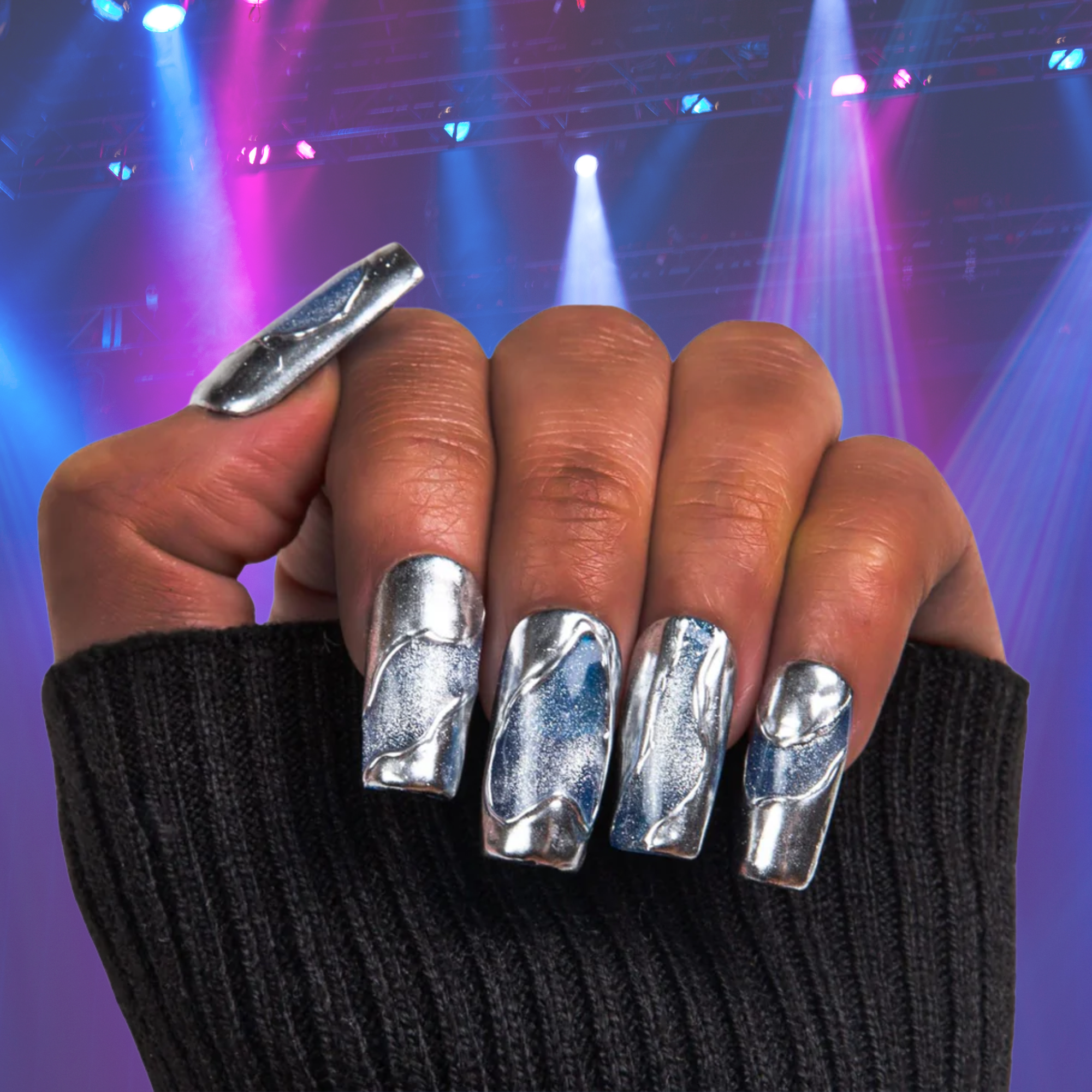 Galactic Armor Handmade Nails H412
