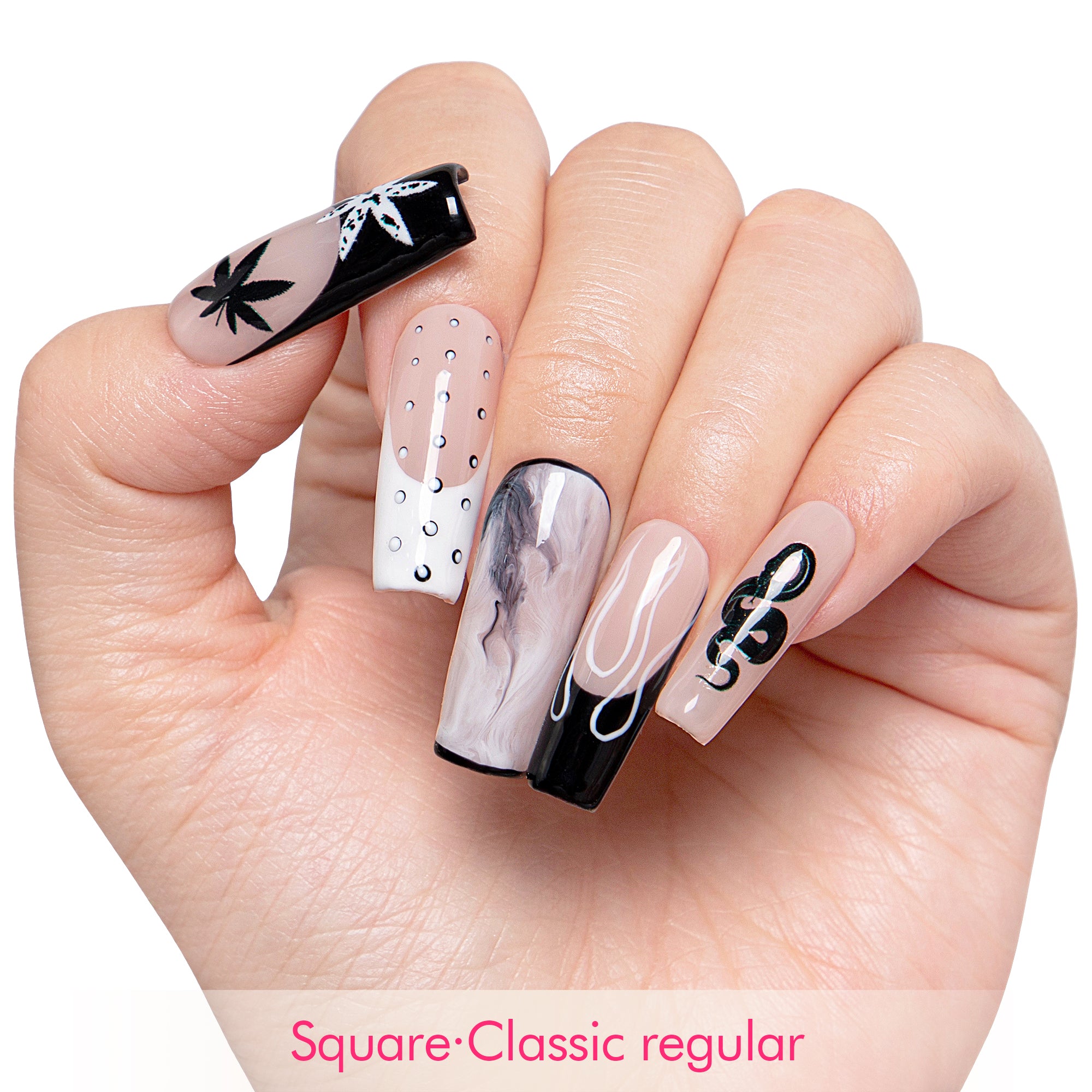 Midnight strain Handmade Nails H428