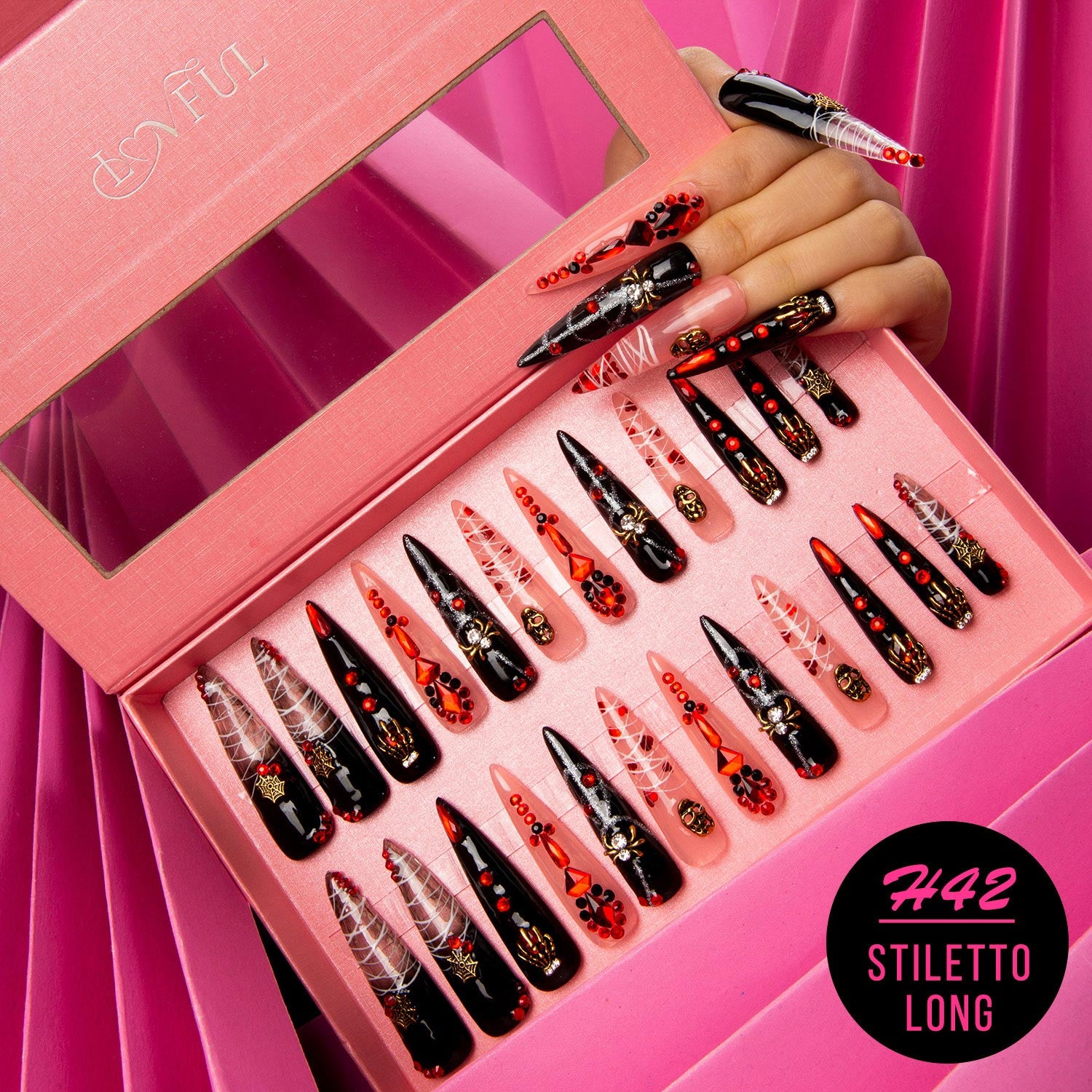 bleeding love press on nails
