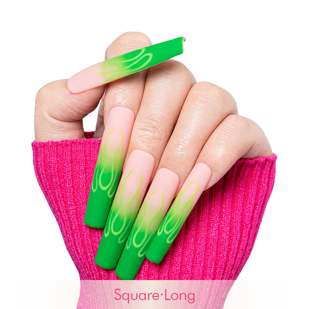 Neon Inferno Handmade Nails H443