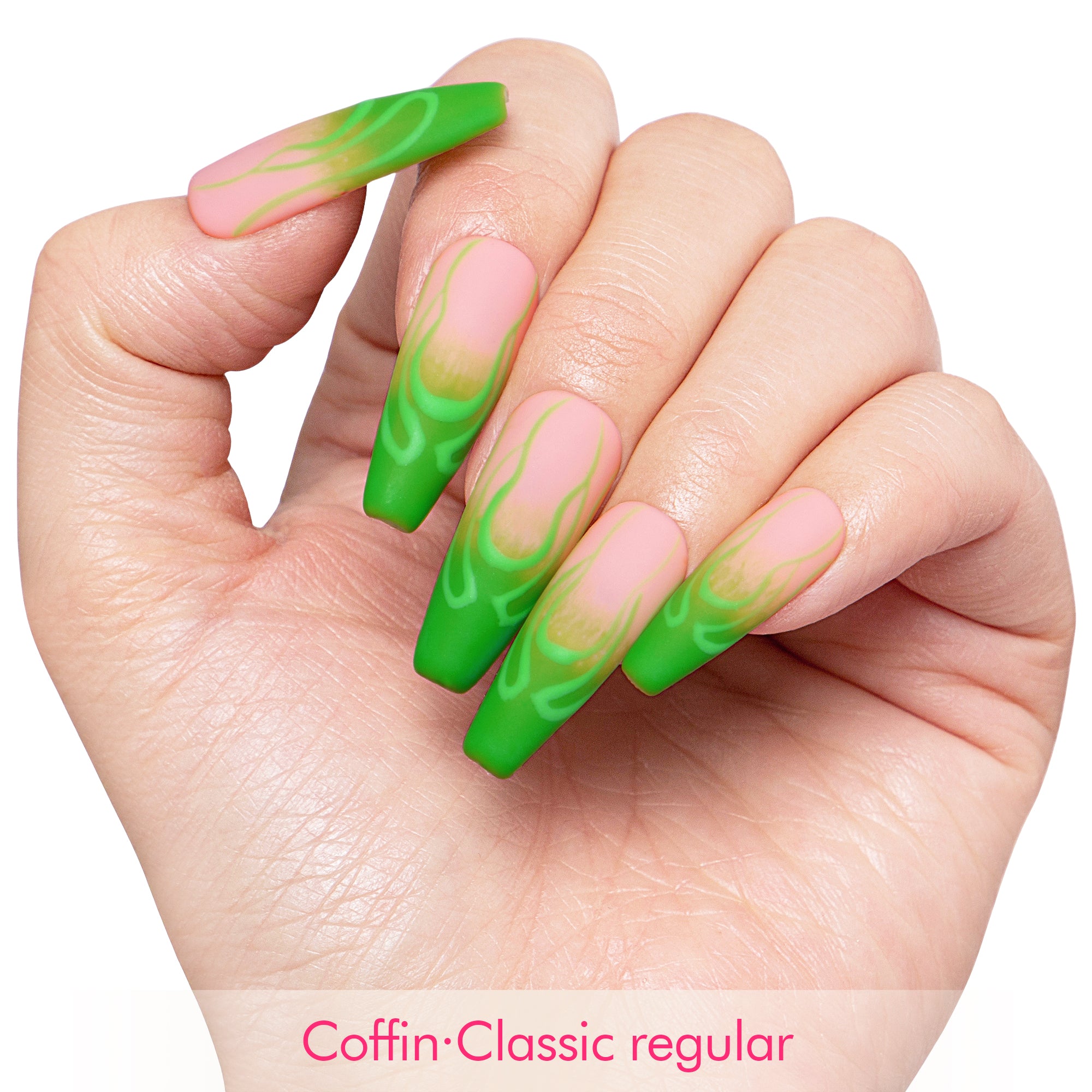Neon Inferno Handmade Nails H443