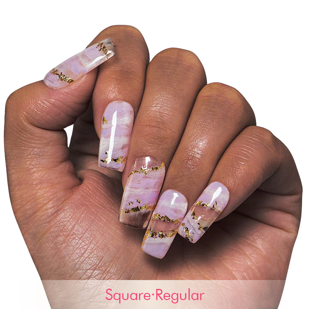 Lilac Glow Handmade Nails H448