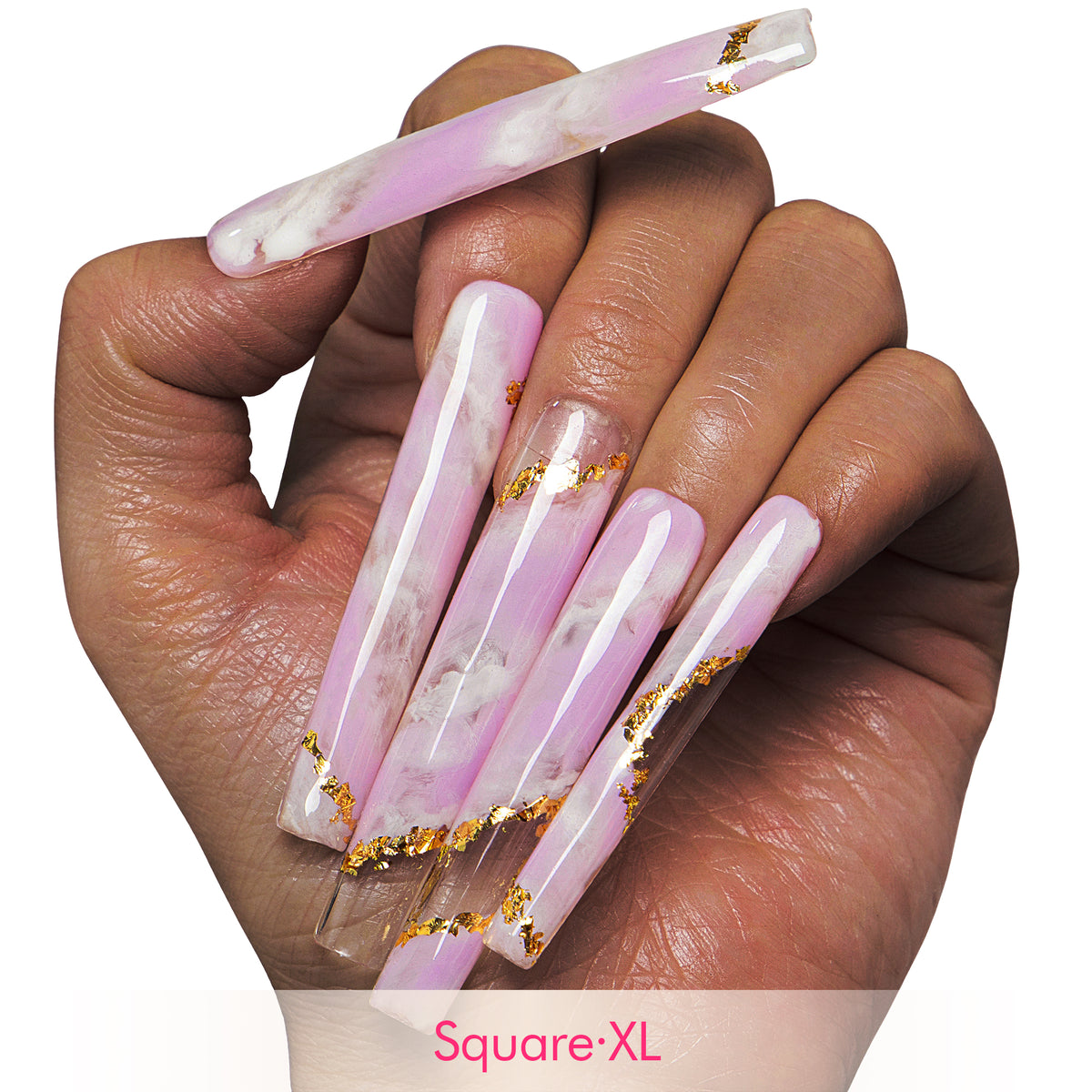 Lilac Glow Handmade Nails H448