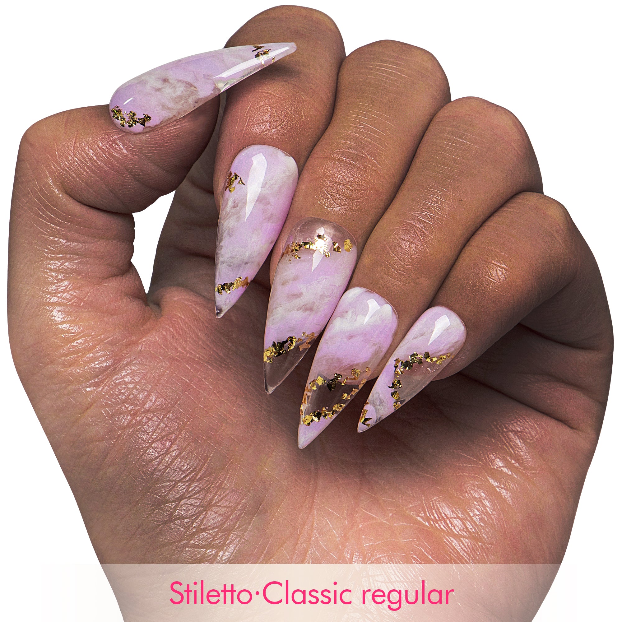 Lilac Glow Handmade Nails H448