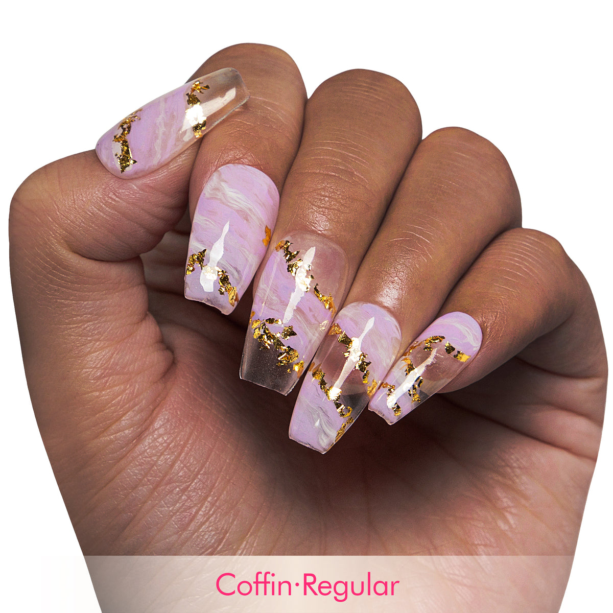 Lilac Glow Handmade Nails H448