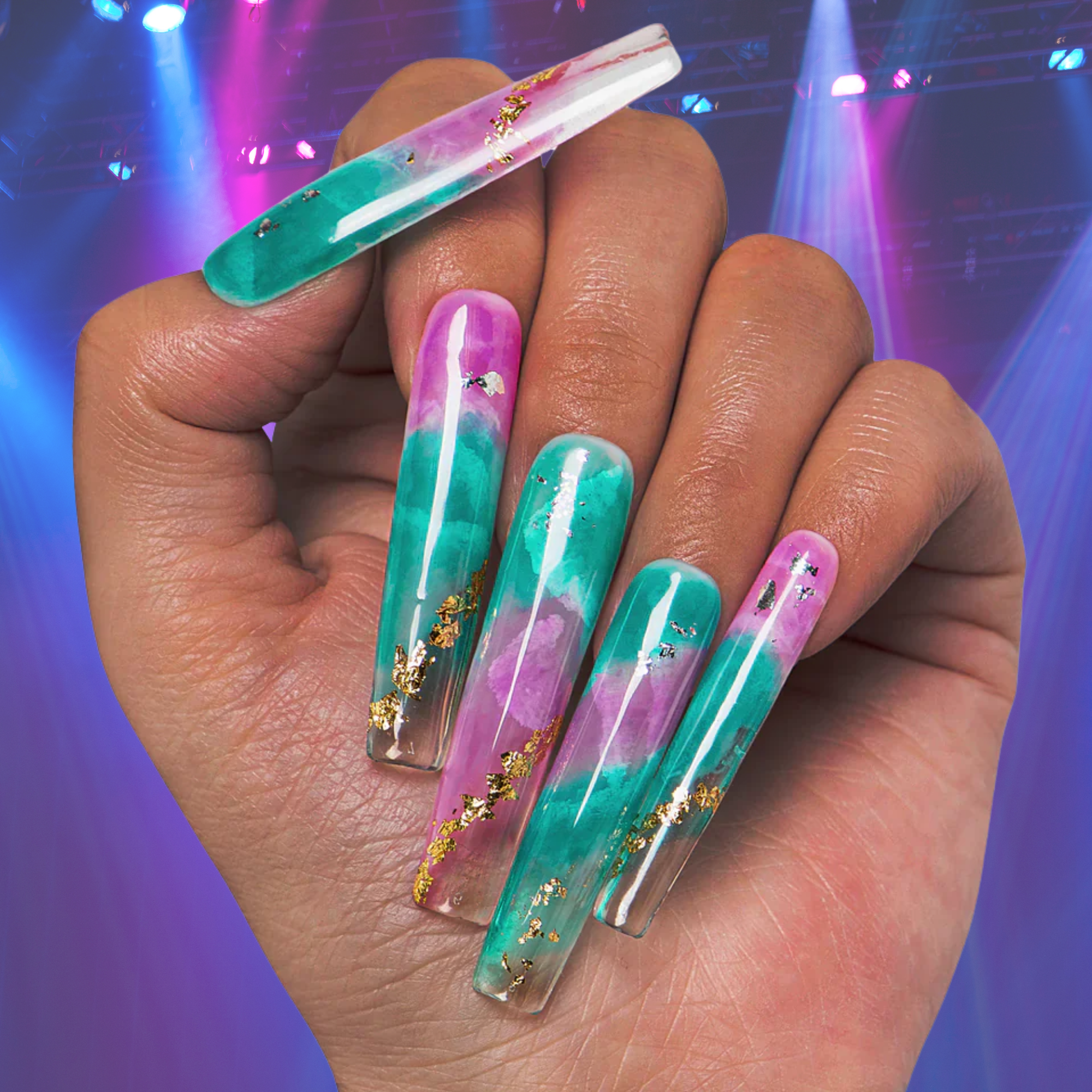 Mystic Amethyst Handmade Nails H450