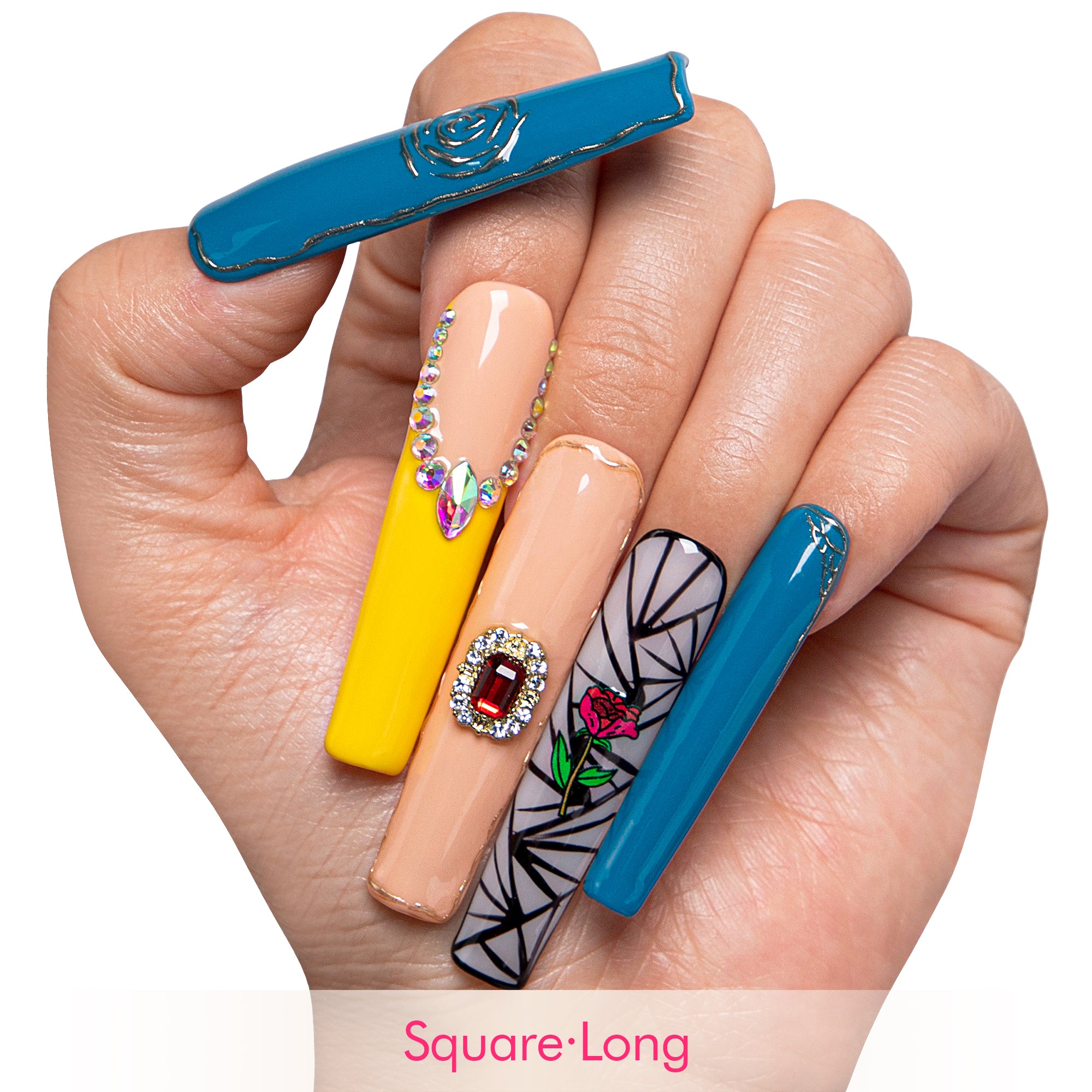 Once Upon a Rose Handmade Nails H453