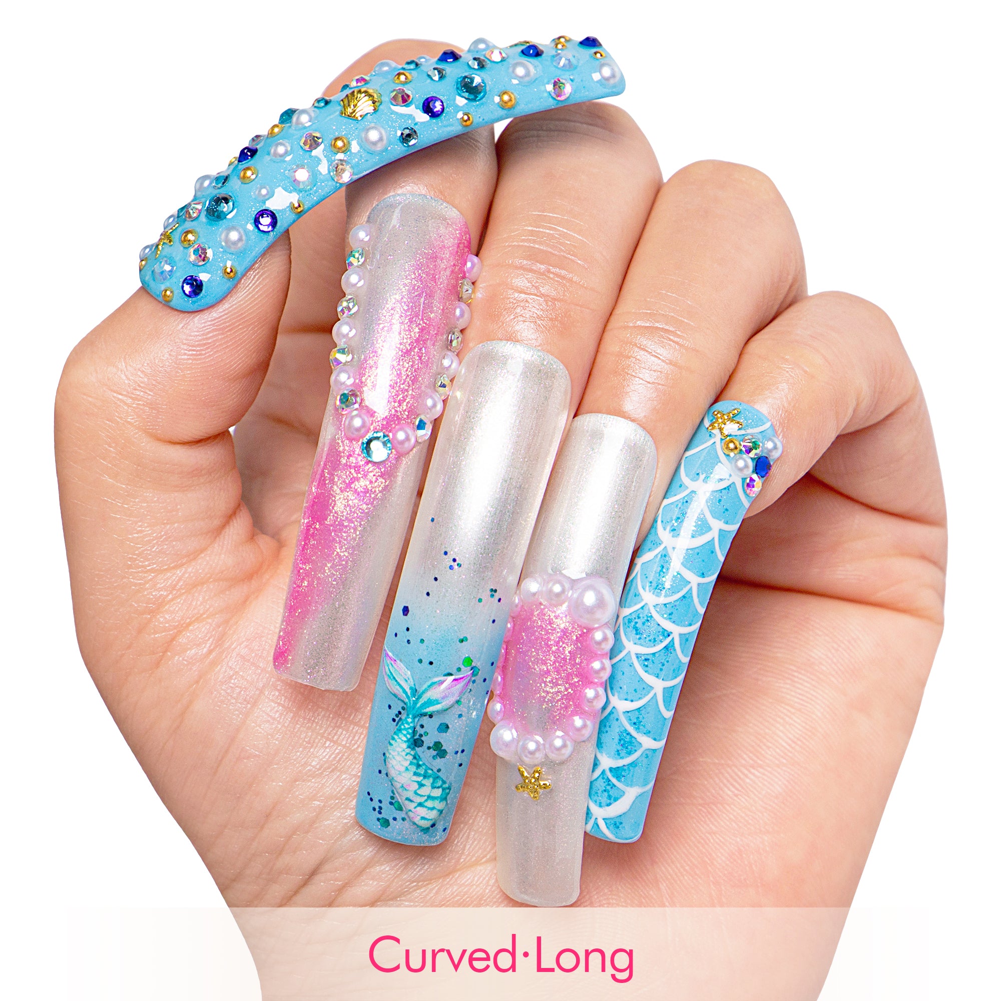 Kiss the Girl Handmade Nails H455