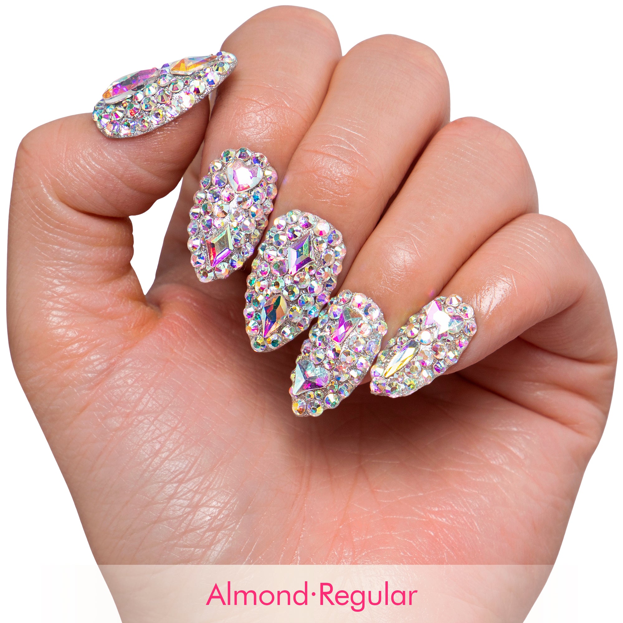 Eternal Stunning Rhinestone Handmade Nails H46