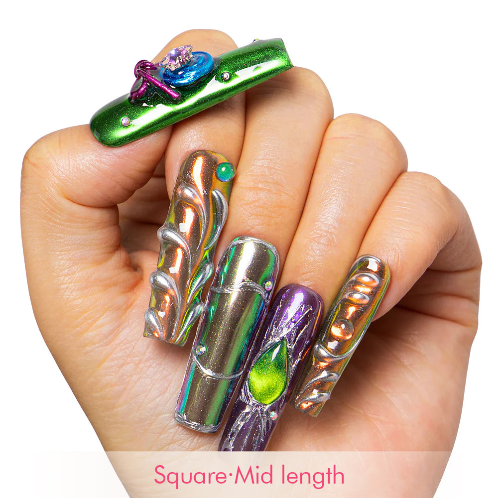 Chrome Couture Stellar Muse Handmade Nails H463