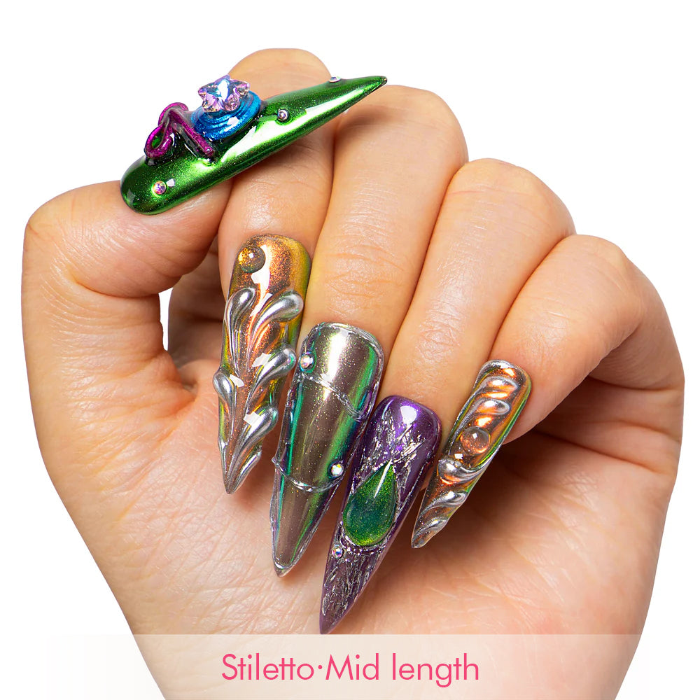 Chrome Couture Stellar Muse Handmade Nails H463
